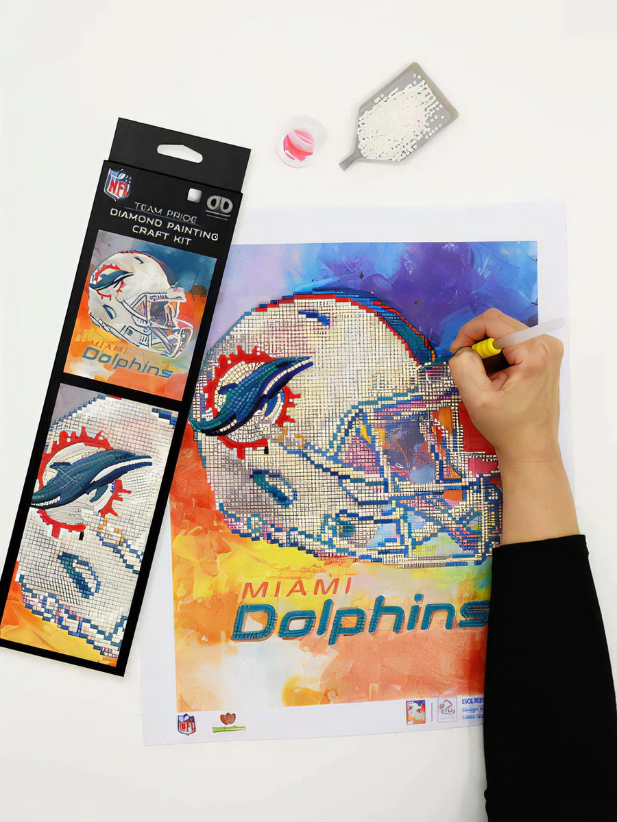 Set De Artesania Diamond Painting Nfl Miami Dolphins