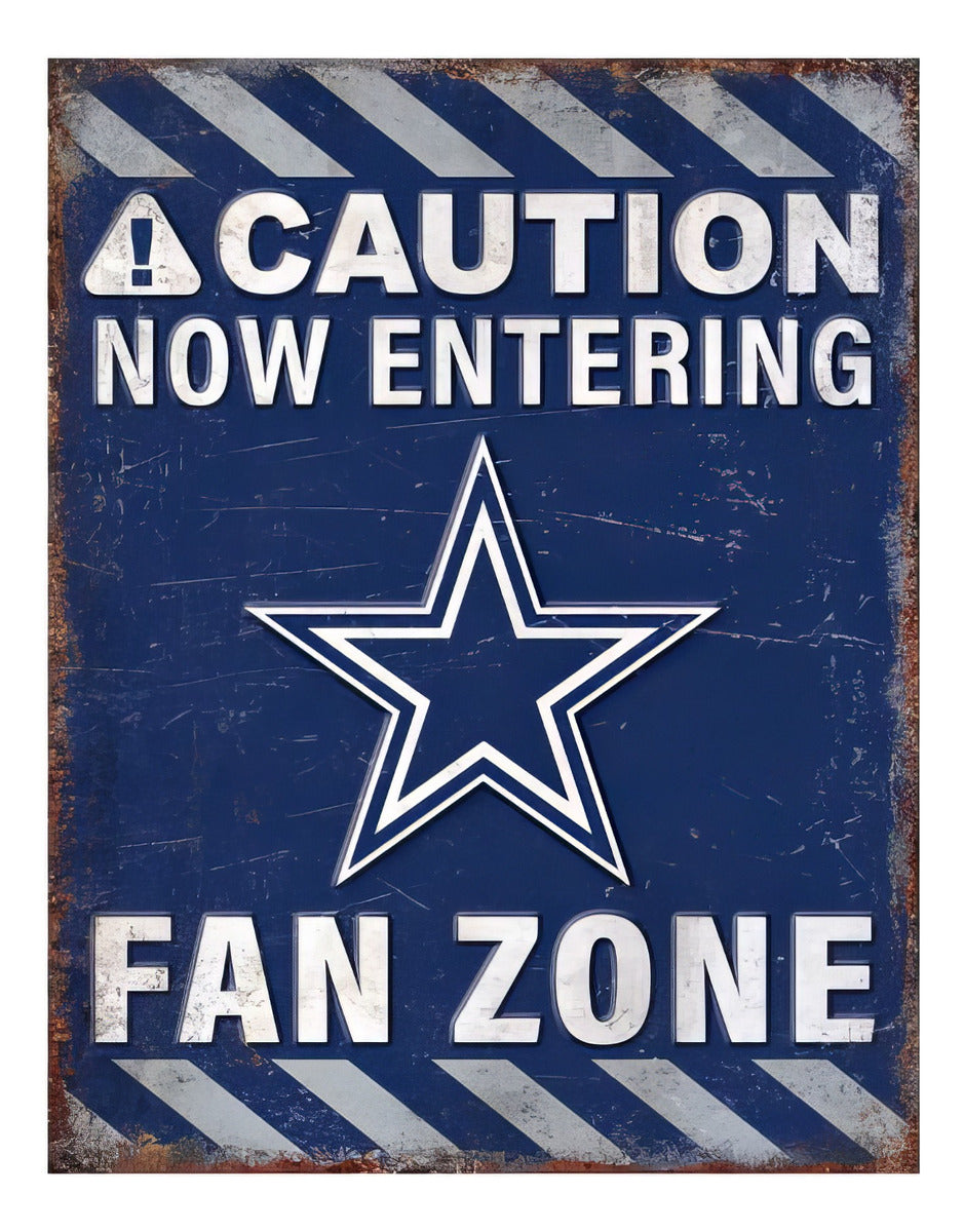 Letrero Fan Creations Metálico Fan Zone Dallas Cowboys