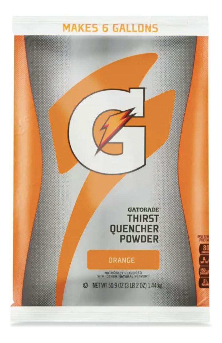 Polvo Gatorade en Bolsa de 1.44 Kg Rinde 23 Lts Naranja