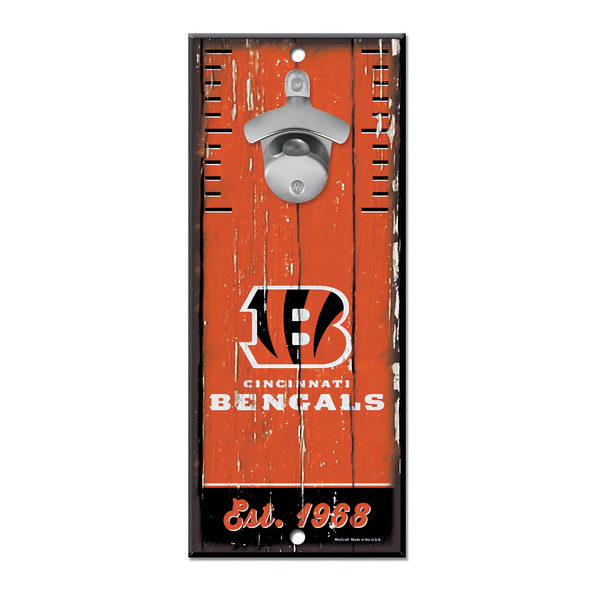 Letrero Madera con Destapador WinCraft Bengals