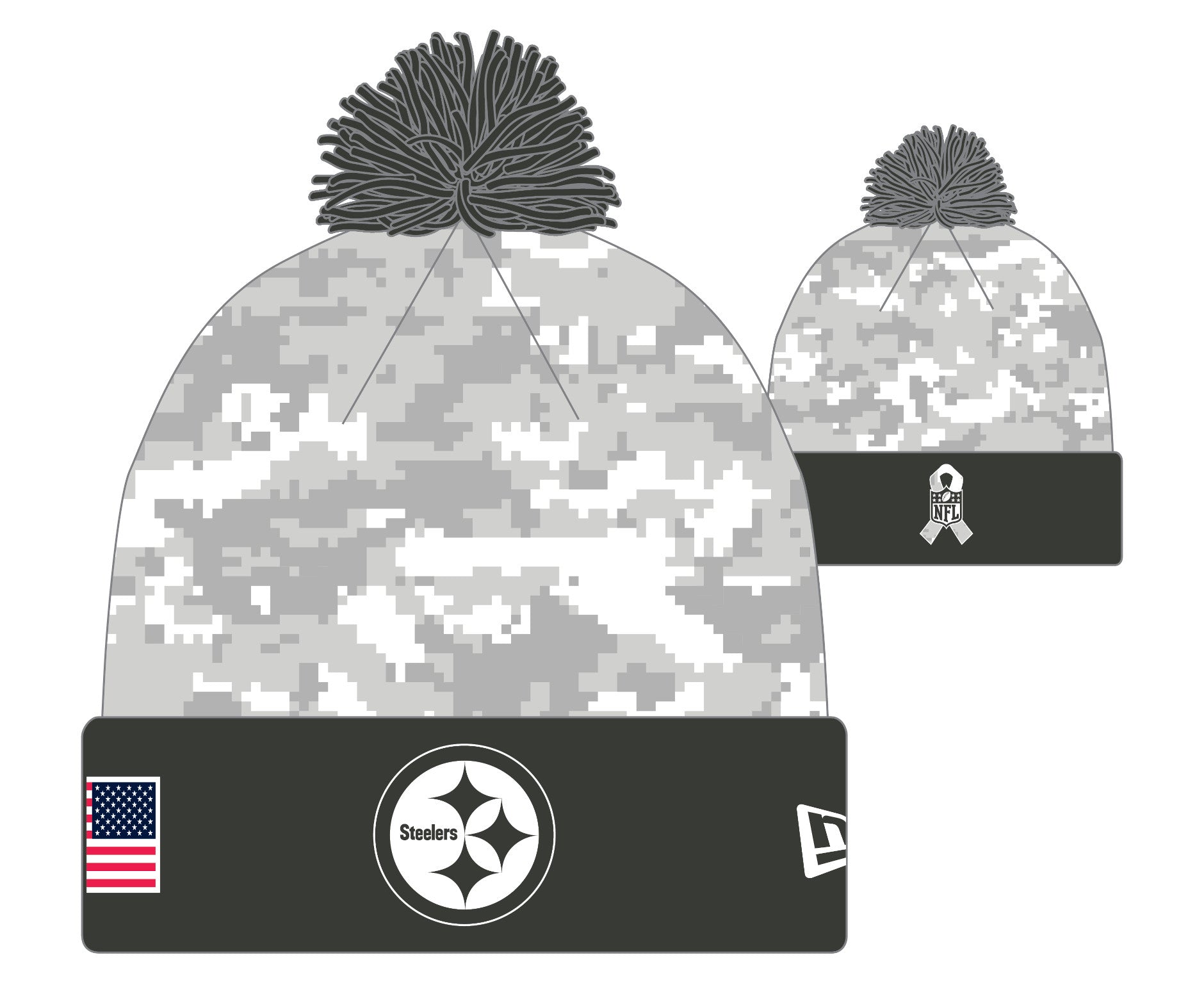 Gorro Sport Knit Salute To Service 24 Pittsburgh Steelers