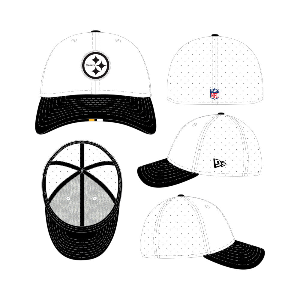 Gorra New Era 3930 Training 25 Pittsburgh Steelers
