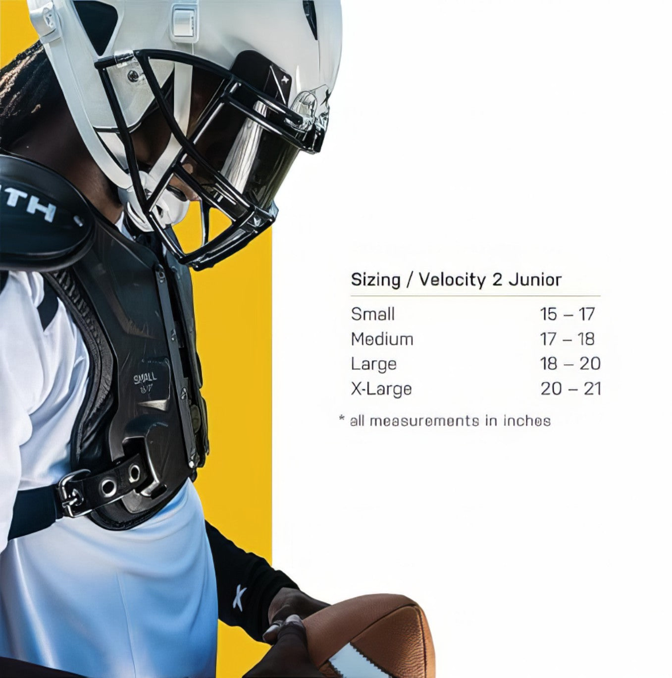 Hombrera Xenith Velocity 2 Para Fútbol Americano Junior