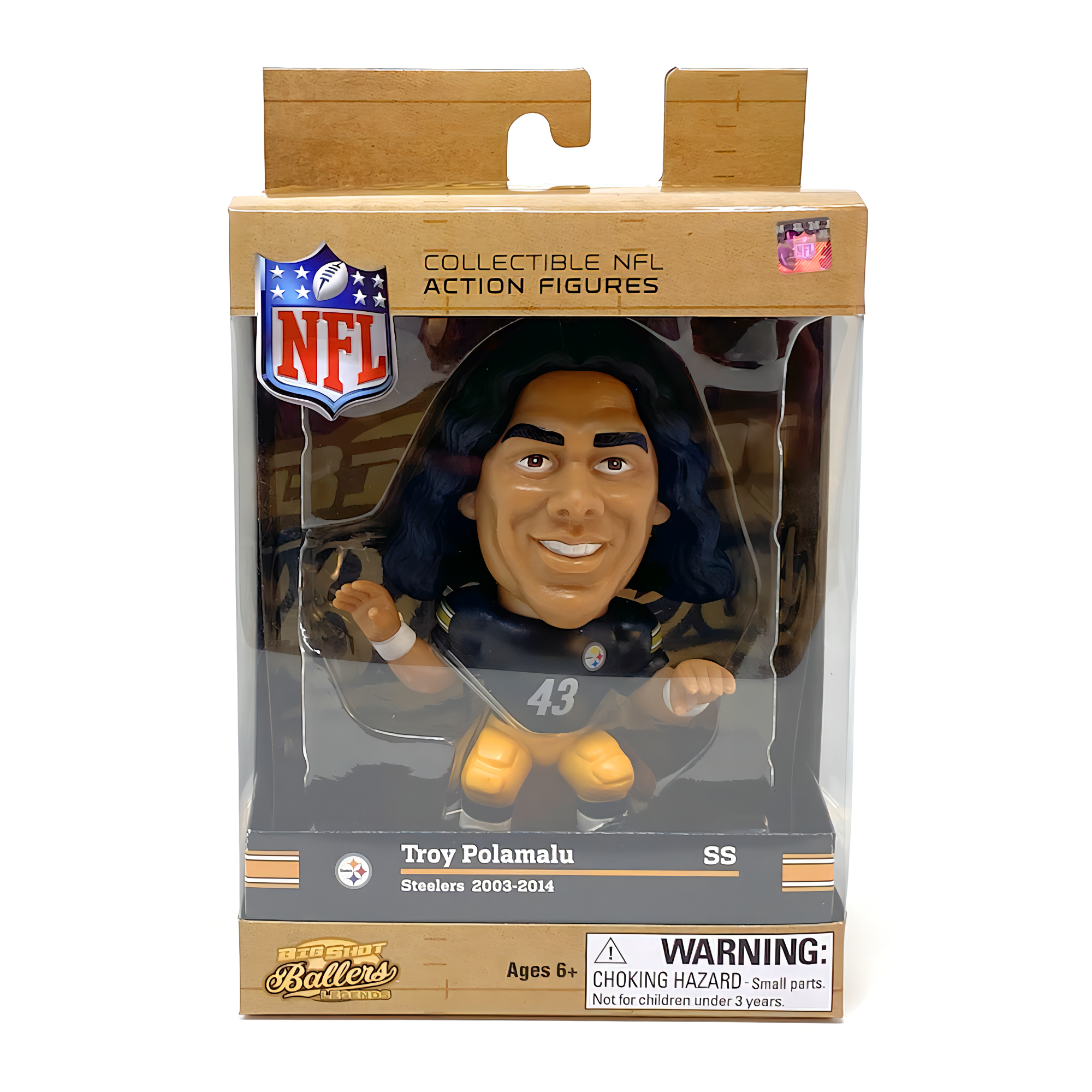 Figura Big Shot Baller Steelers Troy Polamalu Legends