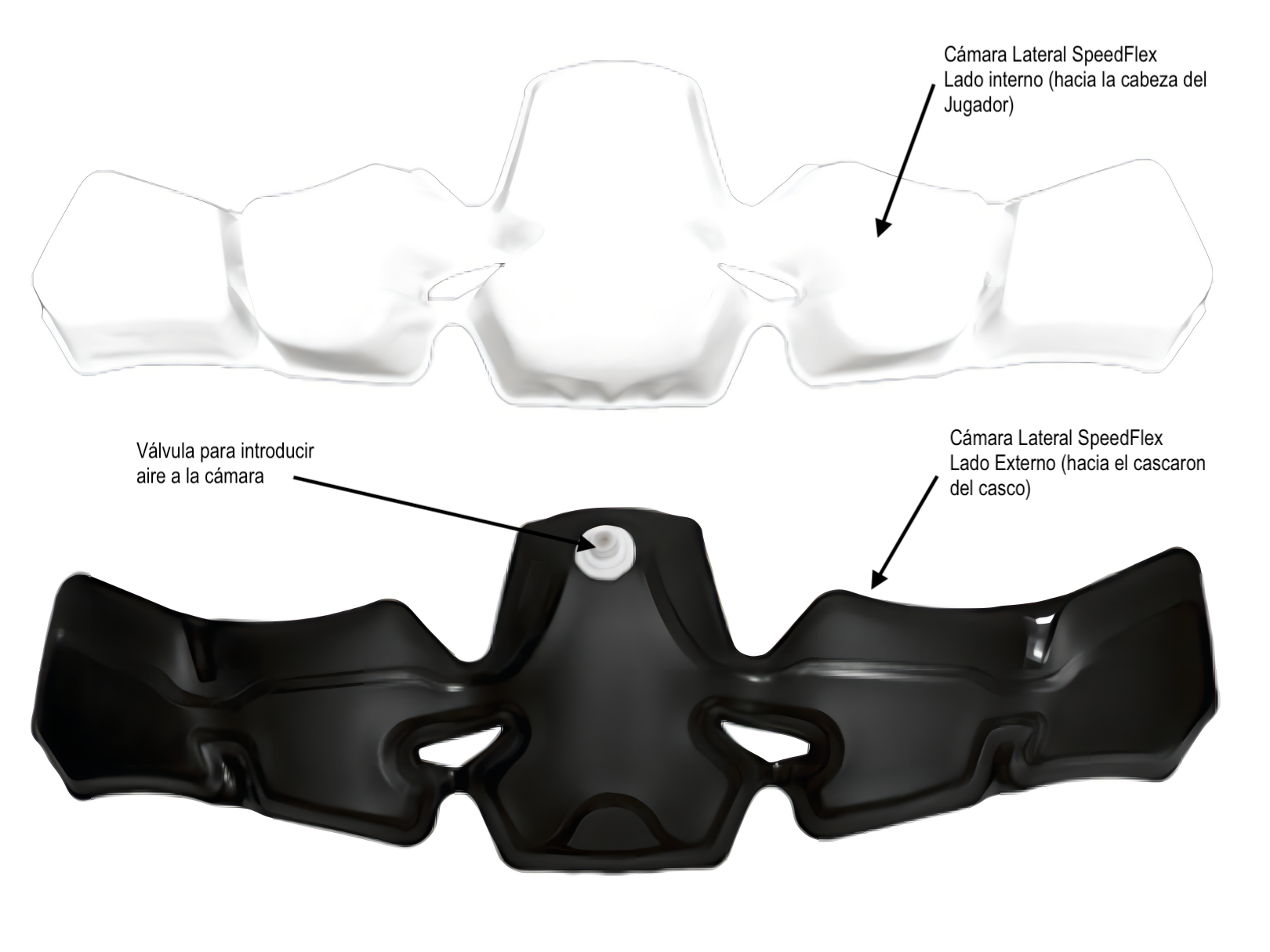 Cámara para Casco Riddell Speed Flex Lateral/Trasera Blanca