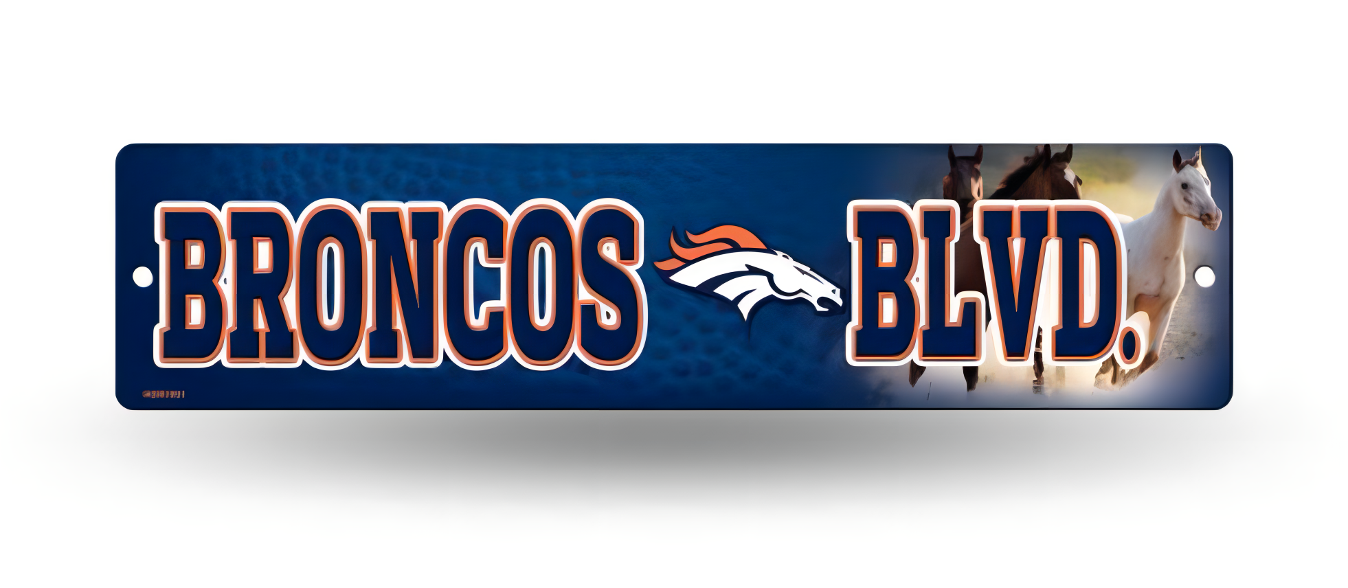 Letrero Plastico Street Sign Broncos