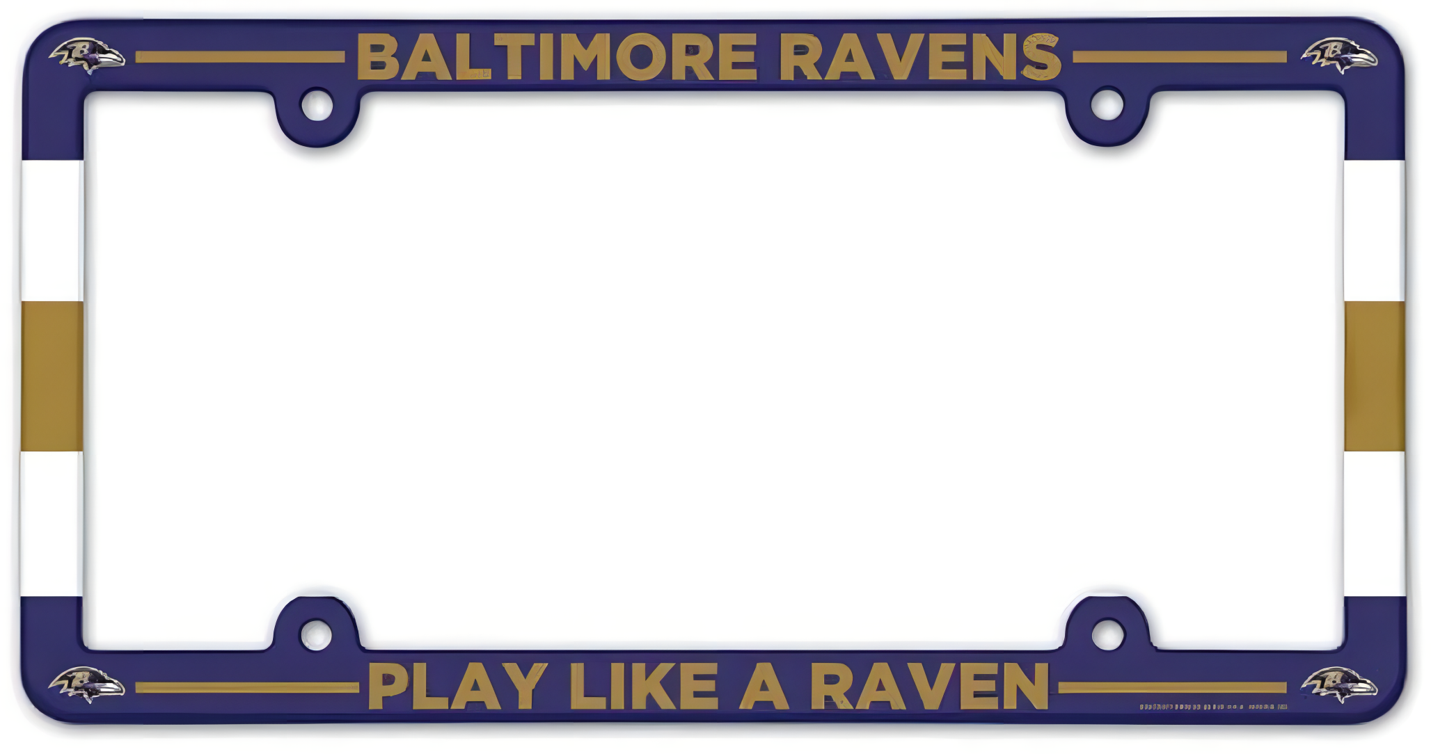 Porta Placa WinCraft Plástico Ravens