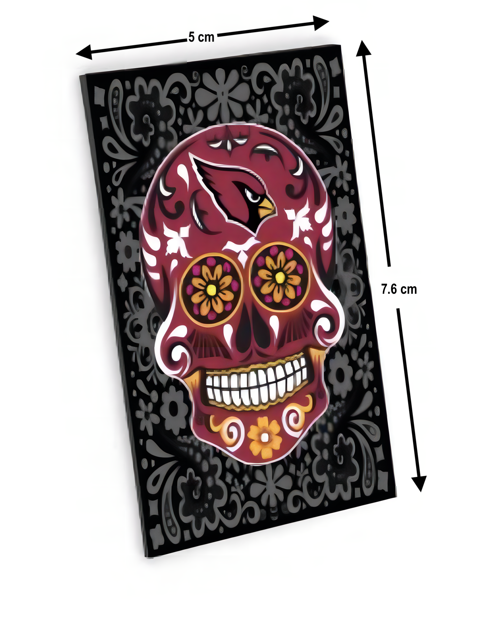 Imán Aminco Sugar Skull Pattern Cardinals