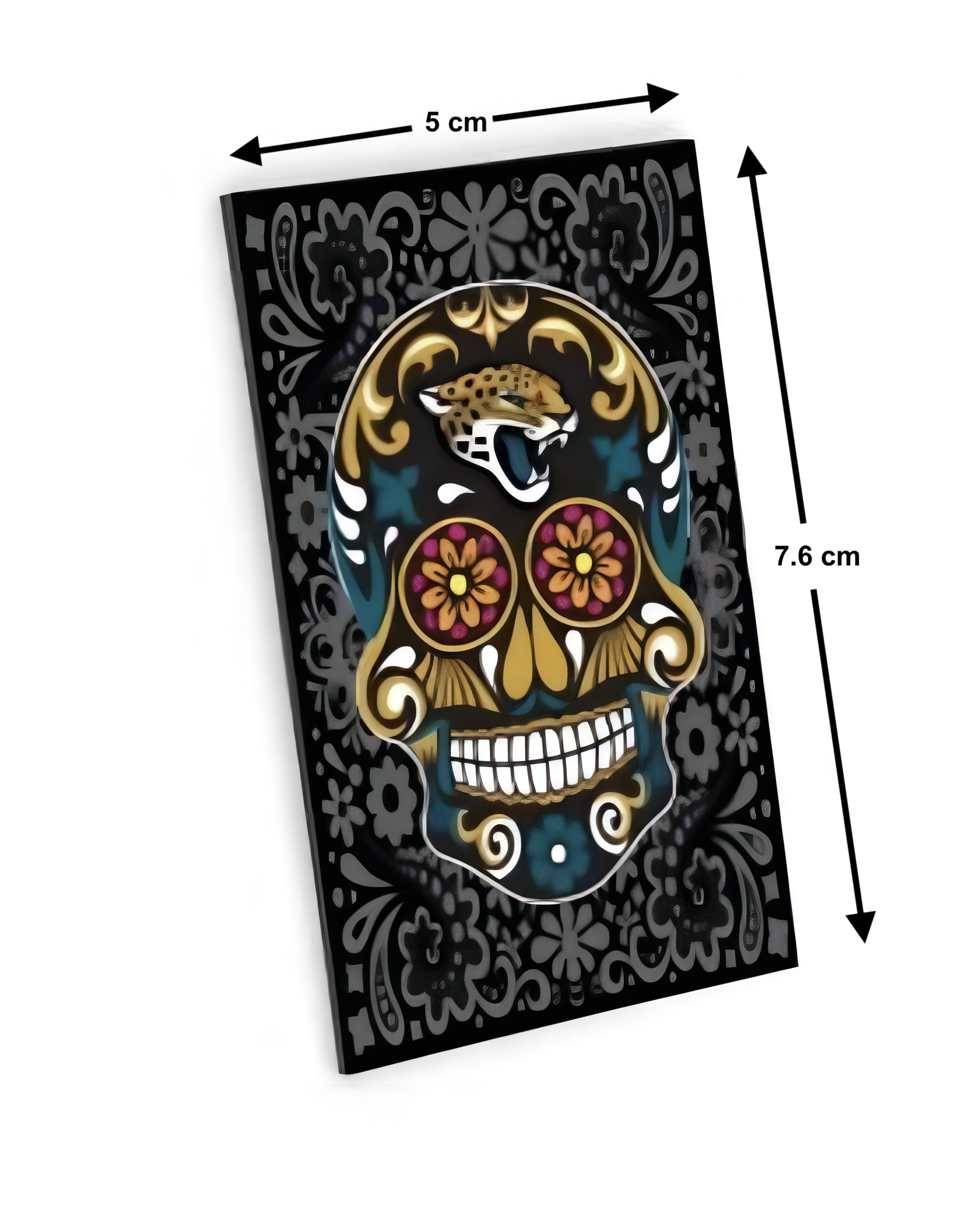 Imán Aminco Sugar Skull Pattern Jaguars