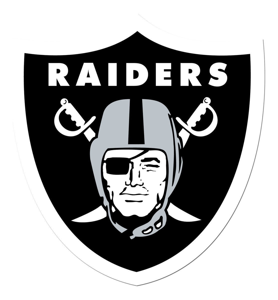 Calcomanía De Vinilo Fútbol Americano Nfl Logo Raiders
