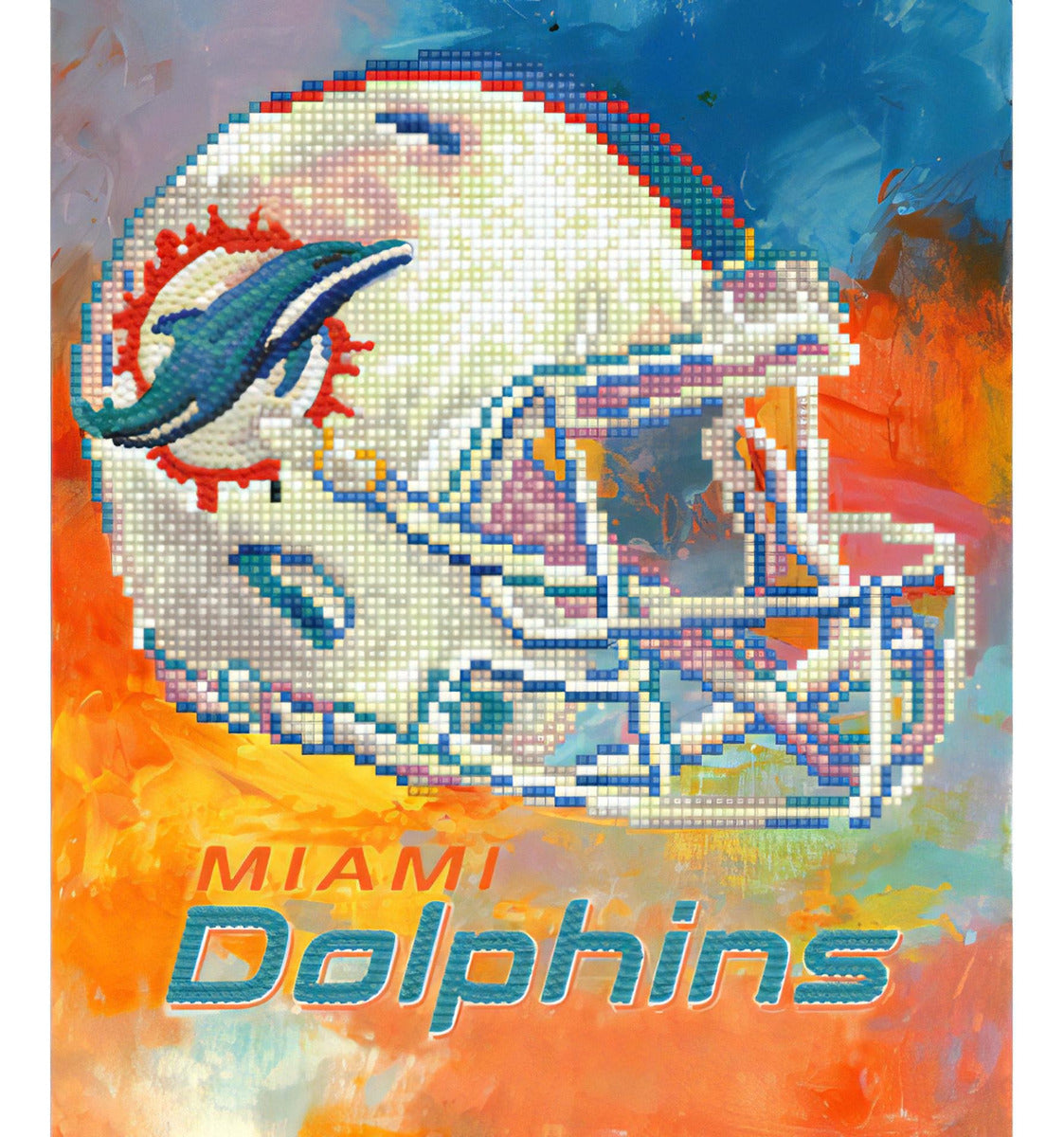 Set De Artesania Diamond Painting Nfl Miami Dolphins