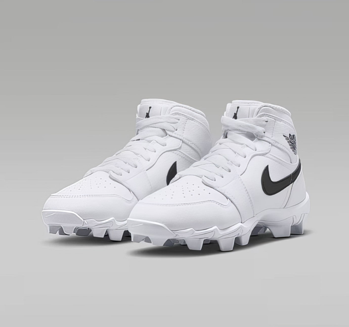 Zapato Cleats Nike Jordan 1 Mid 25 Youth Blanco