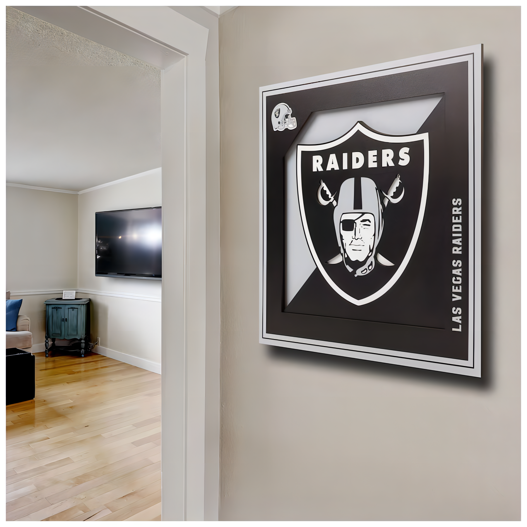 Cuadro NFL You The Fan 3D Logo Raiders