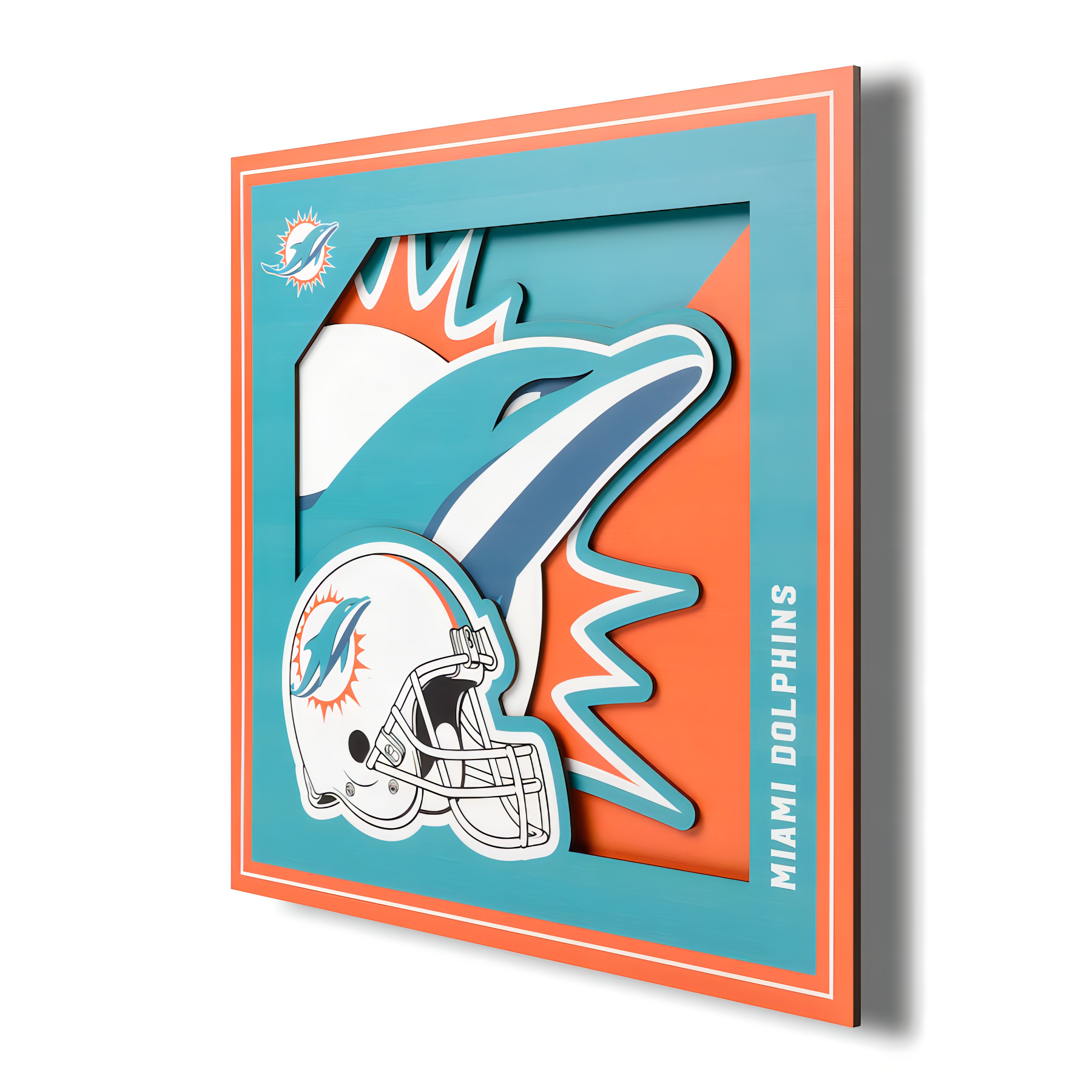 Cuadro NFL You The Fan 3D Logo Dolphins