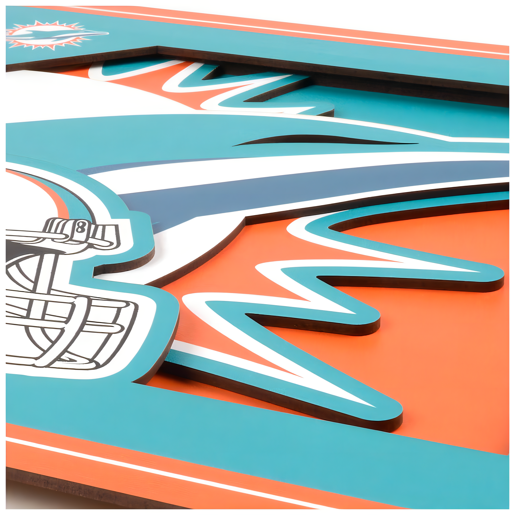 Cuadro NFL You The Fan 3D Logo Dolphins