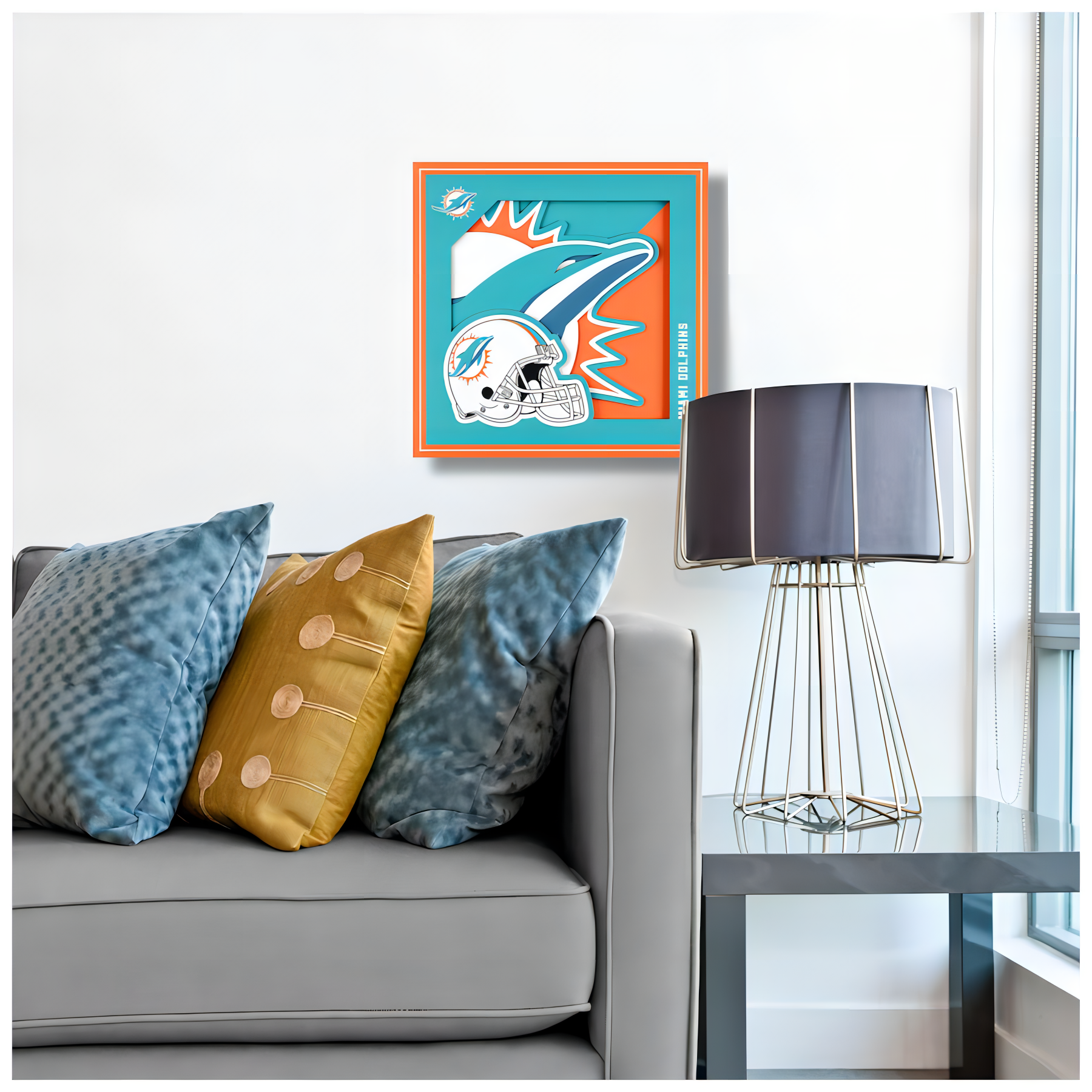 Cuadro NFL You The Fan 3D Logo Dolphins