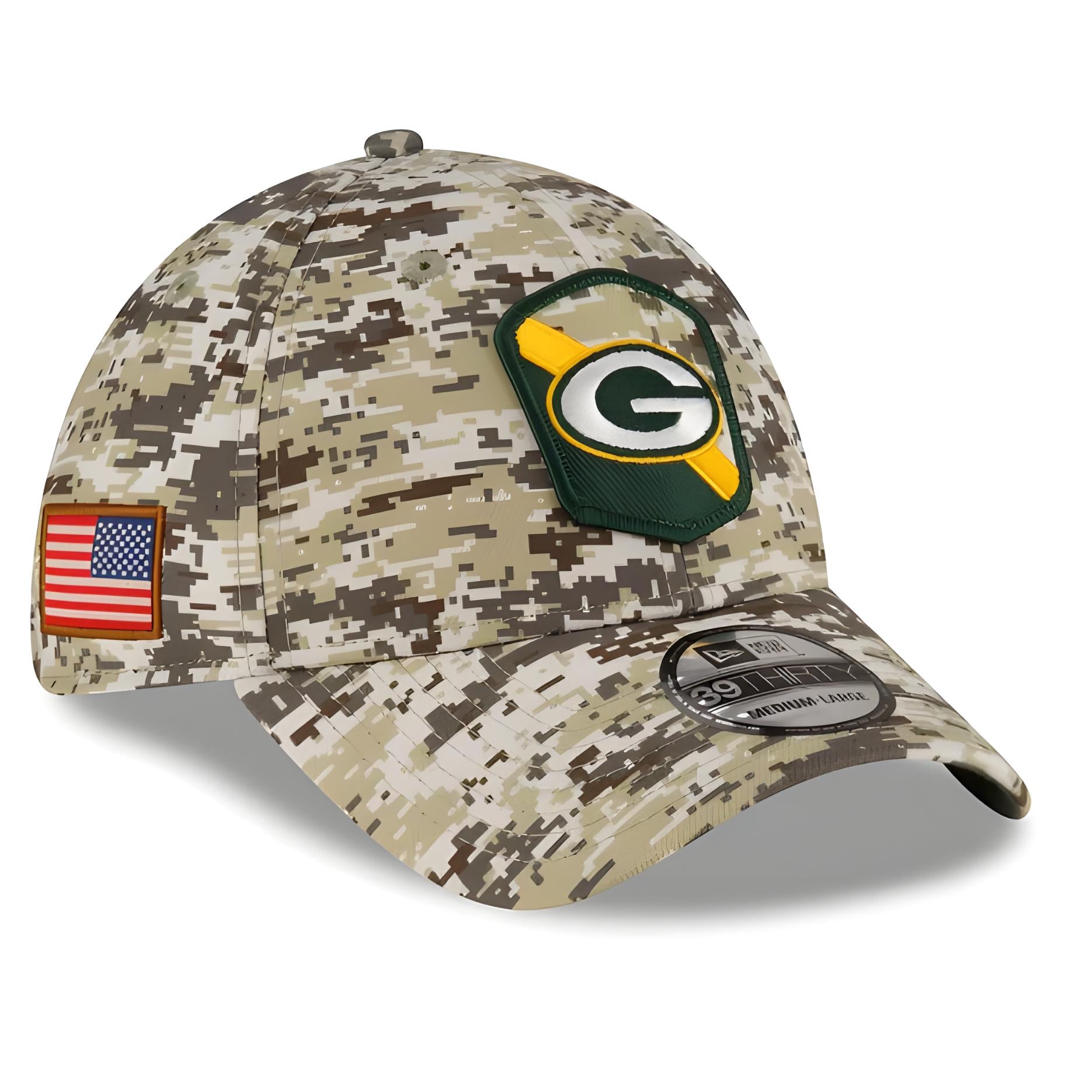 Gorra New Era 3930 Salute to Service 23 Camo Packers