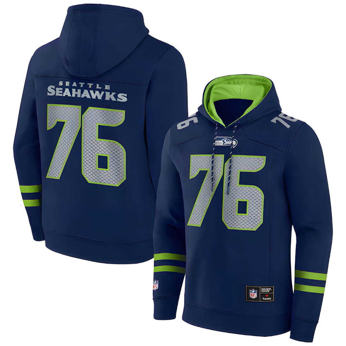 Sudadera tipo jersey de forro polar grande y alto Mitchell & Ness Royal  Seattle Seahawks para