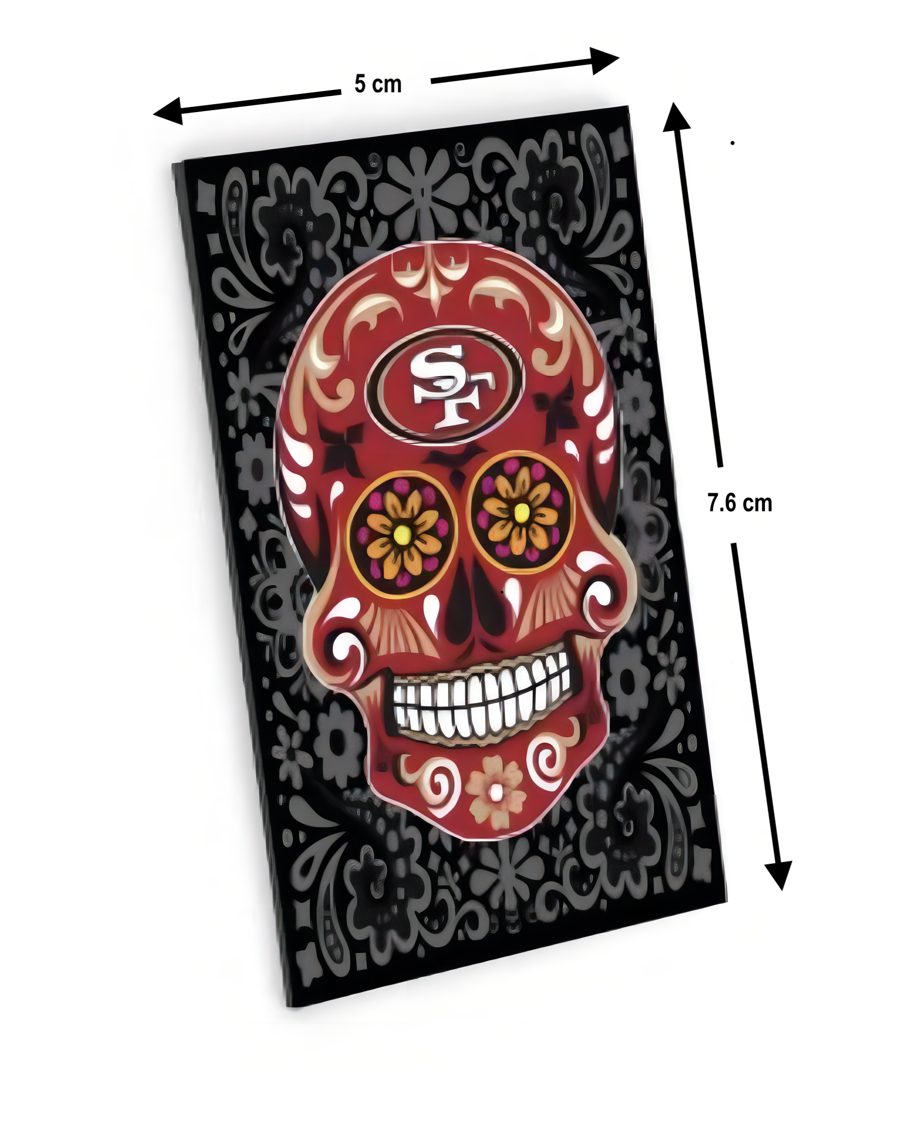 Imán Aminco Sugar Skull Pattern 49Ers