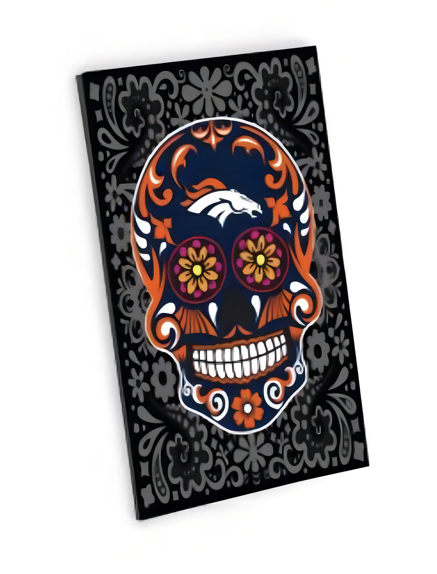 Imán Aminco Sugar Skull Pattern Broncos