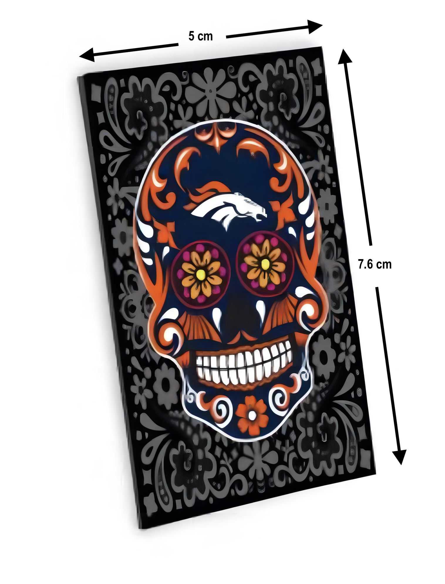 Imán Aminco Sugar Skull Pattern Broncos