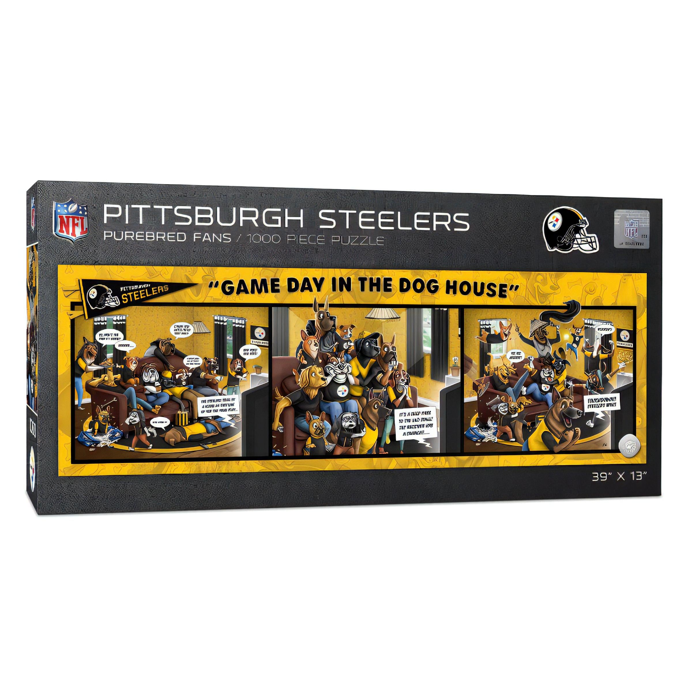 Rompecabezas ″Game Day at the Dogs House″ 1000Pzas Steelers