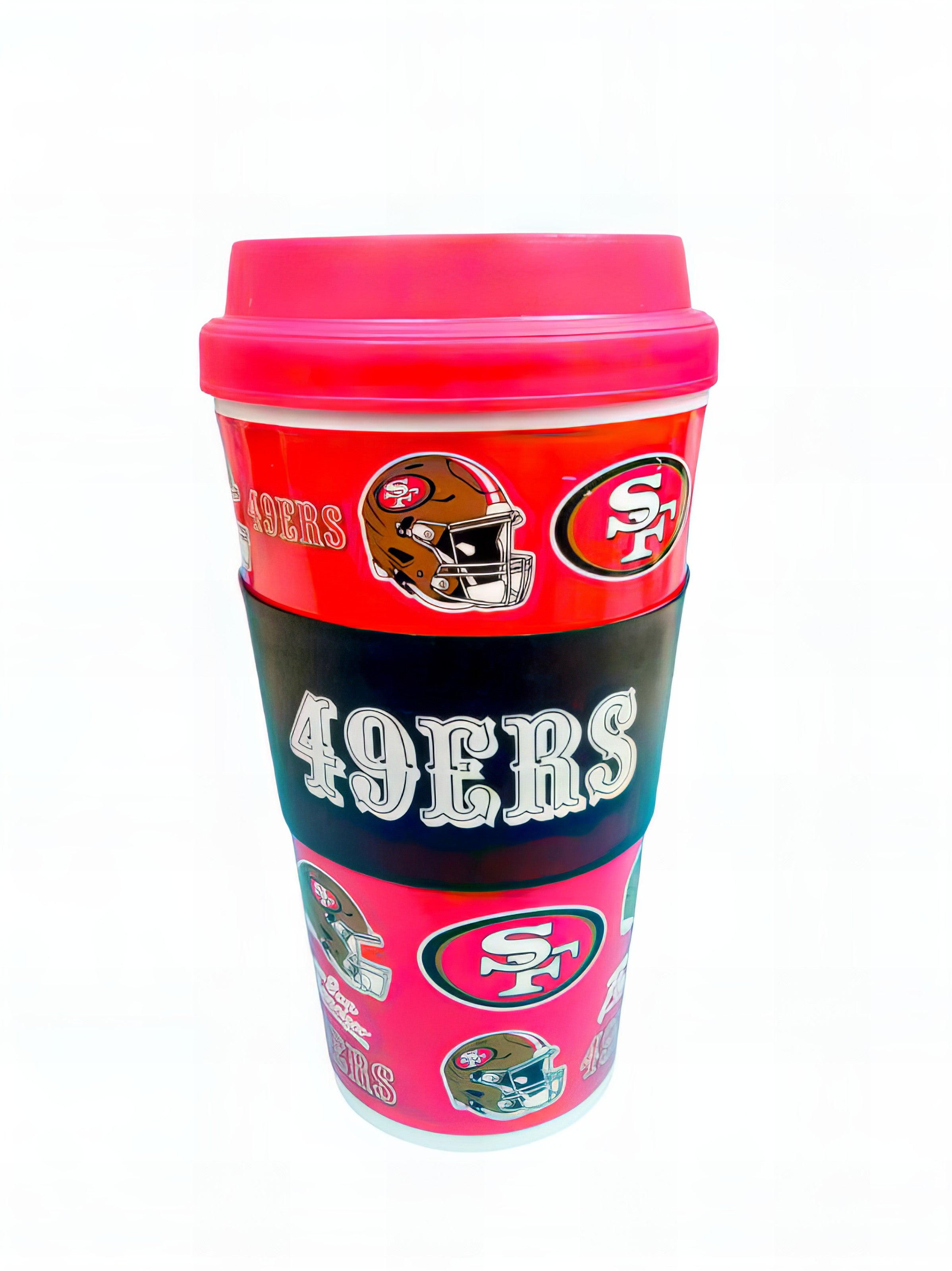 Vaso Cafetero Plástico Tapa De Rosca NFL San Francisco 49ers