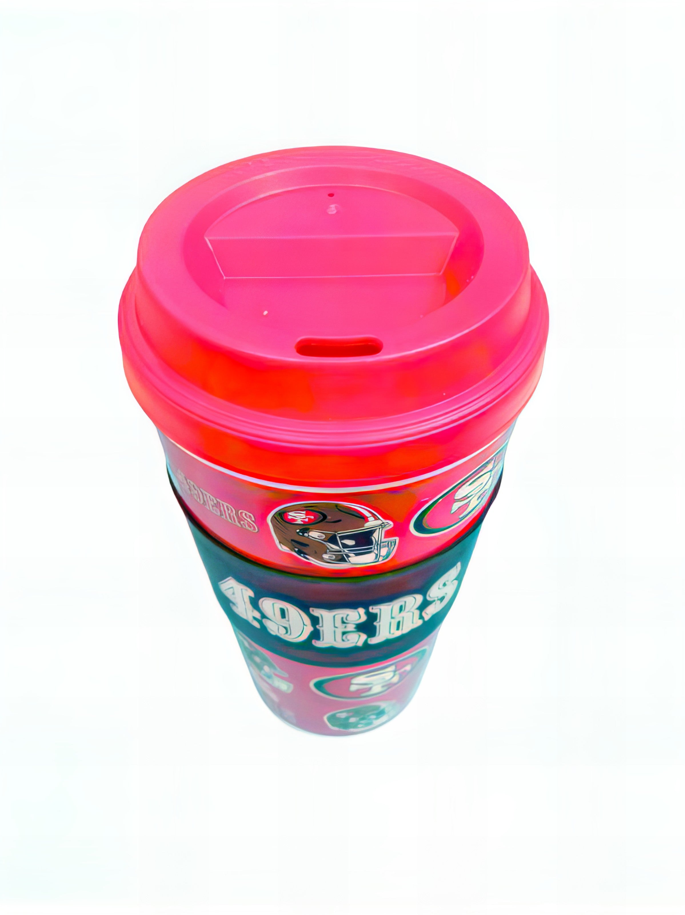 Vaso Cafetero Plástico Tapa De Rosca NFL San Francisco 49ers