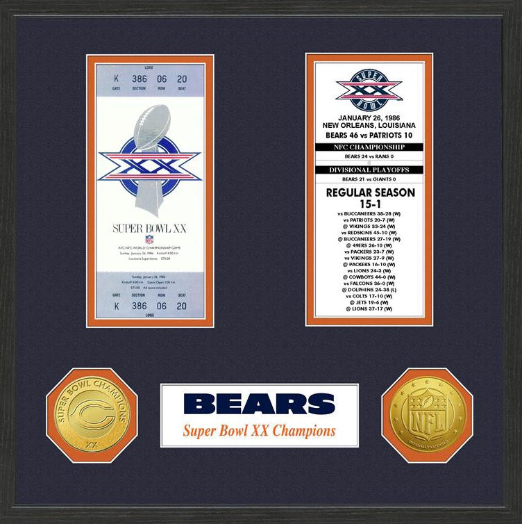 Cuadro Super Bowl Ticket Bears