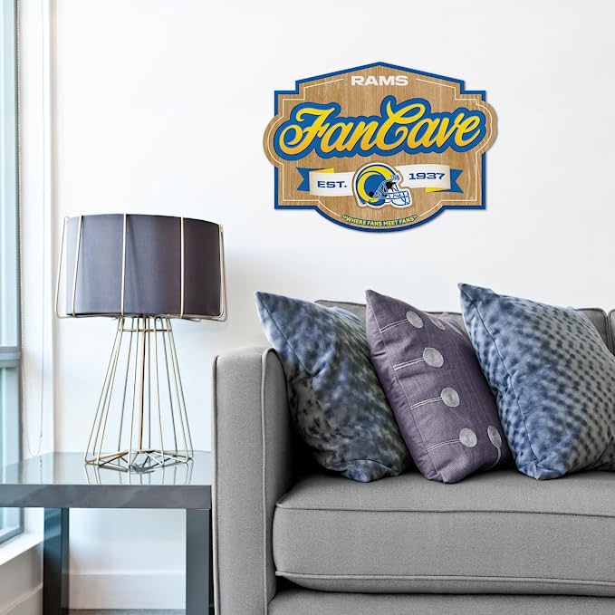 Letrero Madera Fan Cave 3D Sign Rams