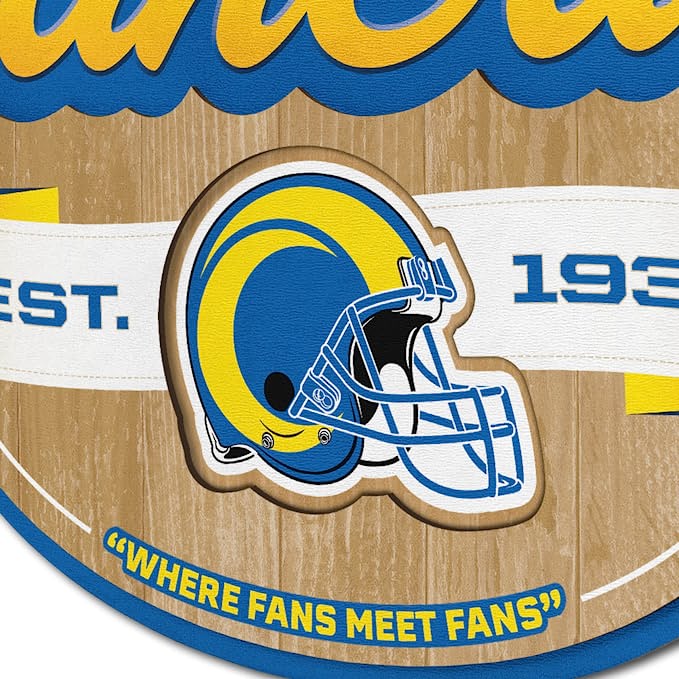 Letrero Madera Fan Cave 3D Sign Rams