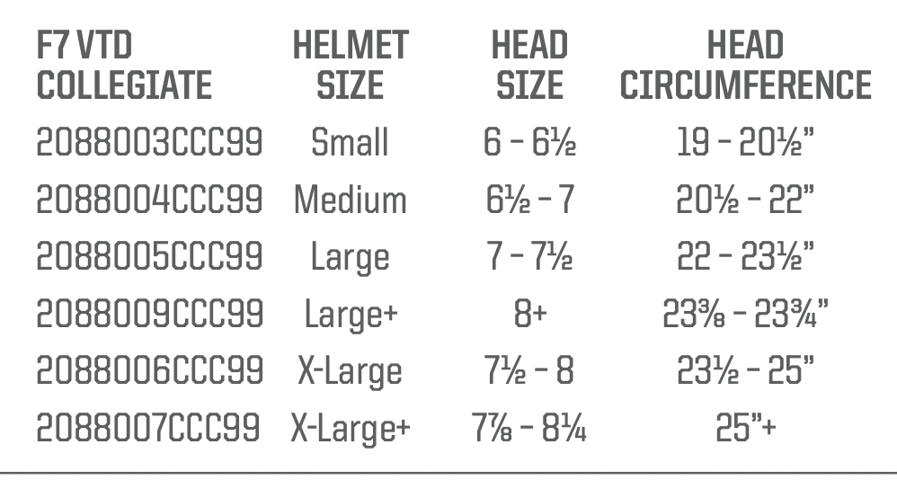 Casco Fútbol Americano Schutt F7 VTD Collegiate Adulto Blanco