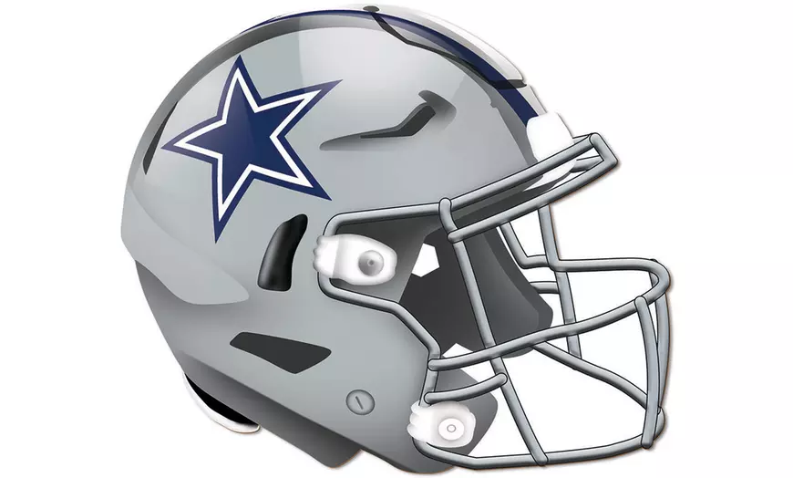 Letrero Madera Authentic Helmet Cowboys