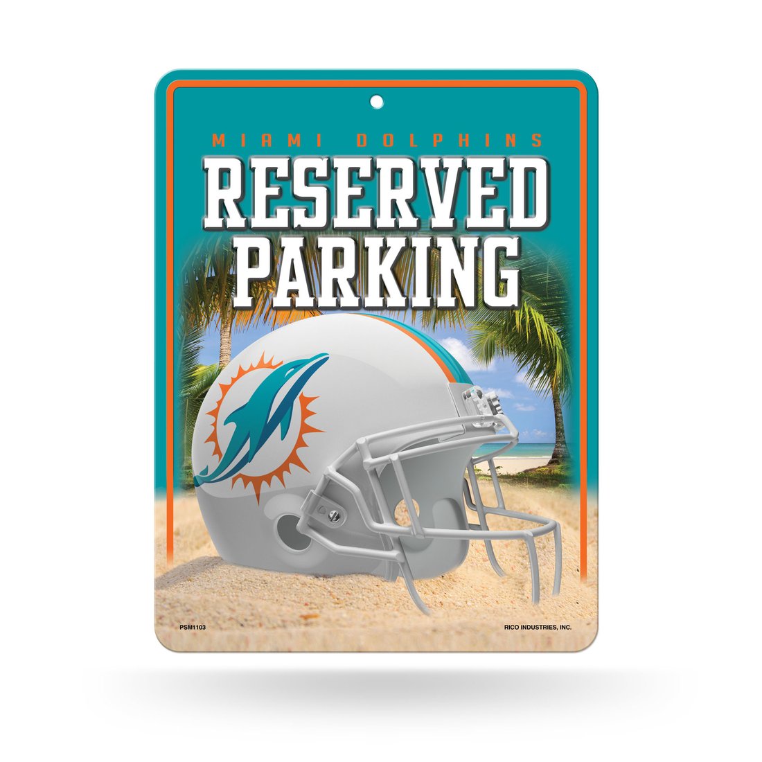 Letrero Metálico Parking Sign Dolphins
