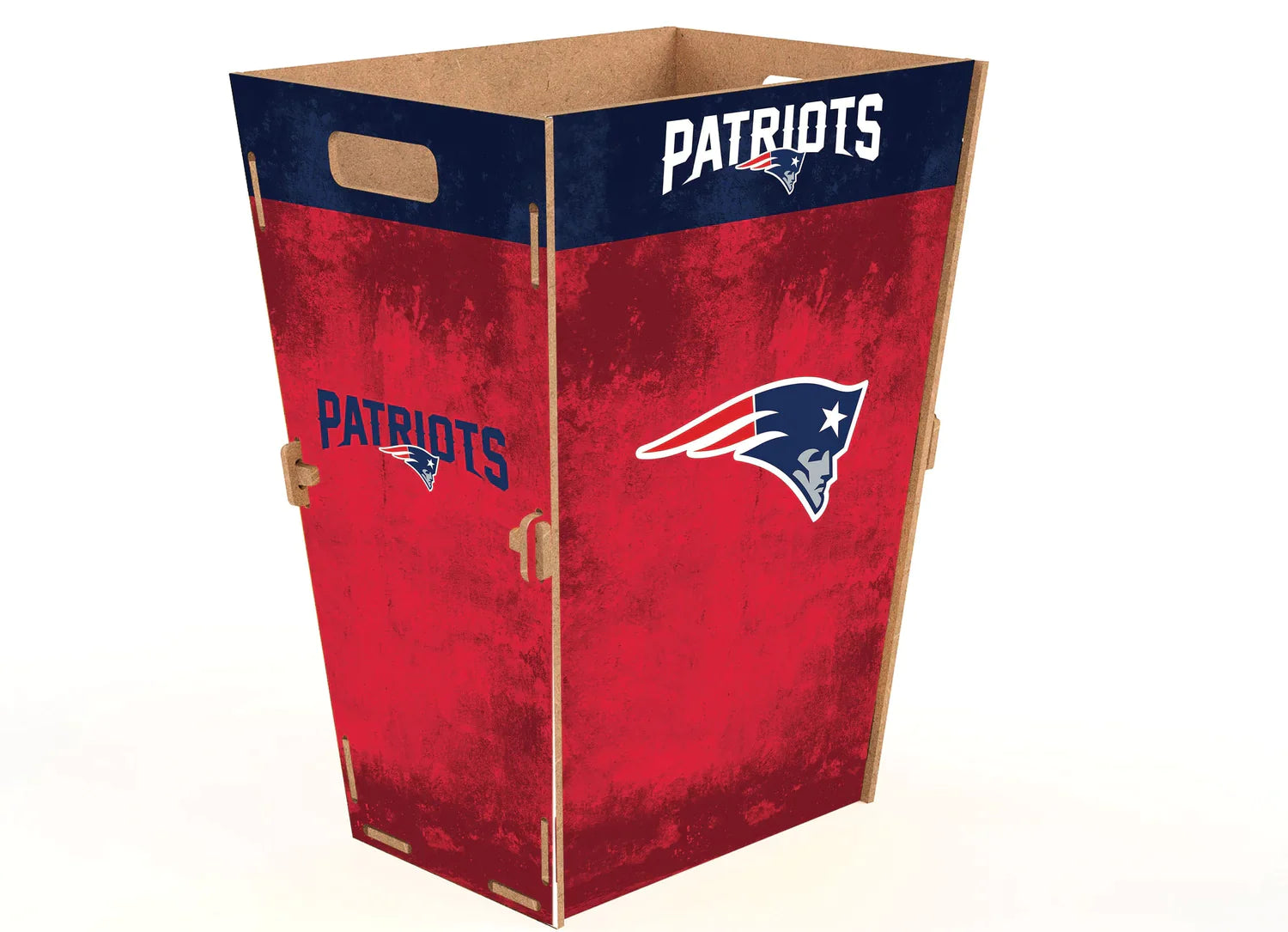 Bote Madera Trash Bin Fútbol Americano NFL Patriots