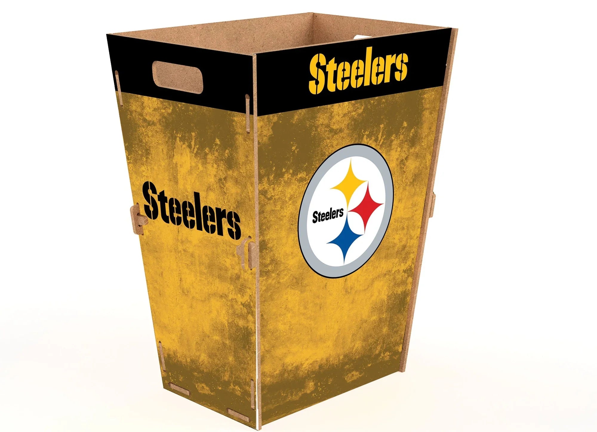 Bote Madera Trash Bin Fútbol Americano NFL Steelers