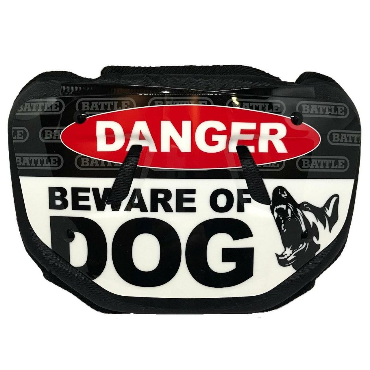 Back Plate Battle Beware Of Dog Adulto