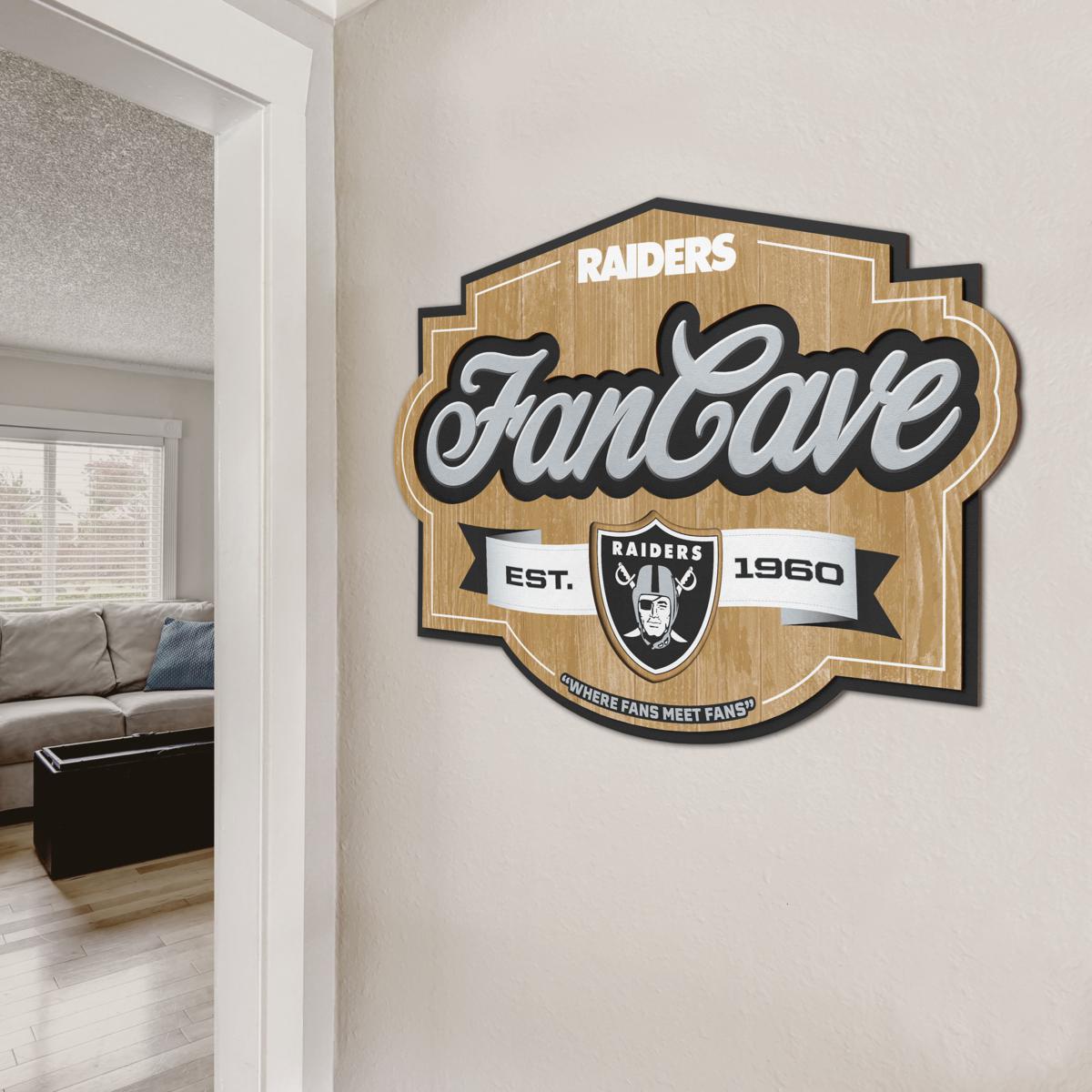 Letrero Madera Fan Cave 3D Sign Raiders
