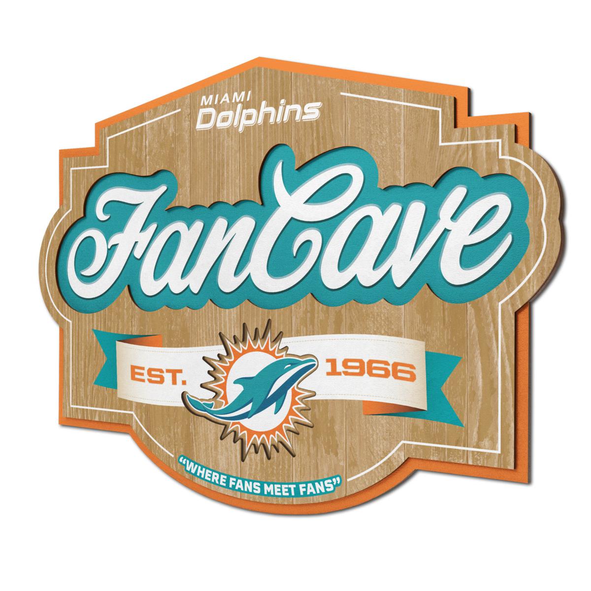 Letrero Madera Fan Cave 3D Sign Dolphins