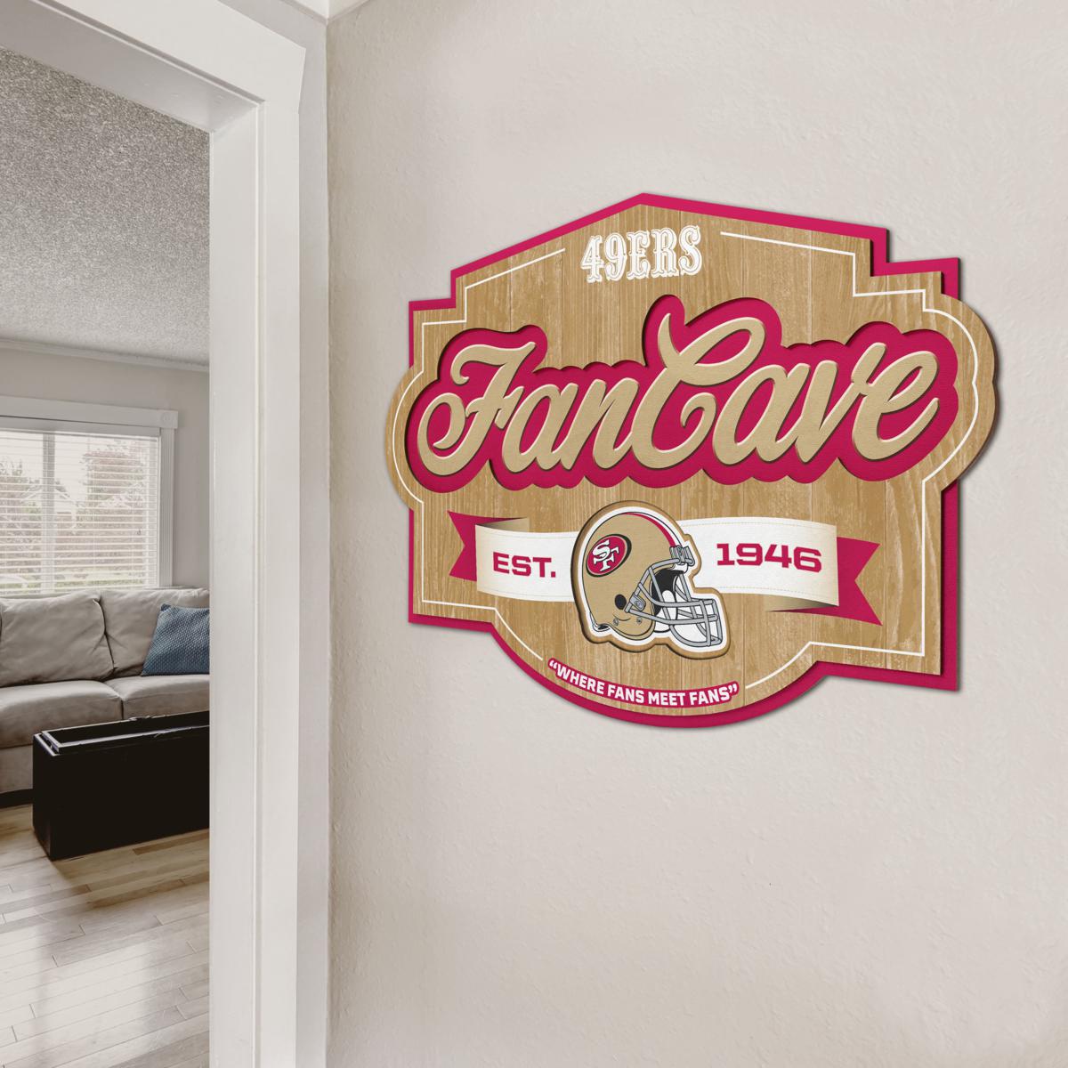Letrero Madera Fan Cave 3D Sign 49Ers