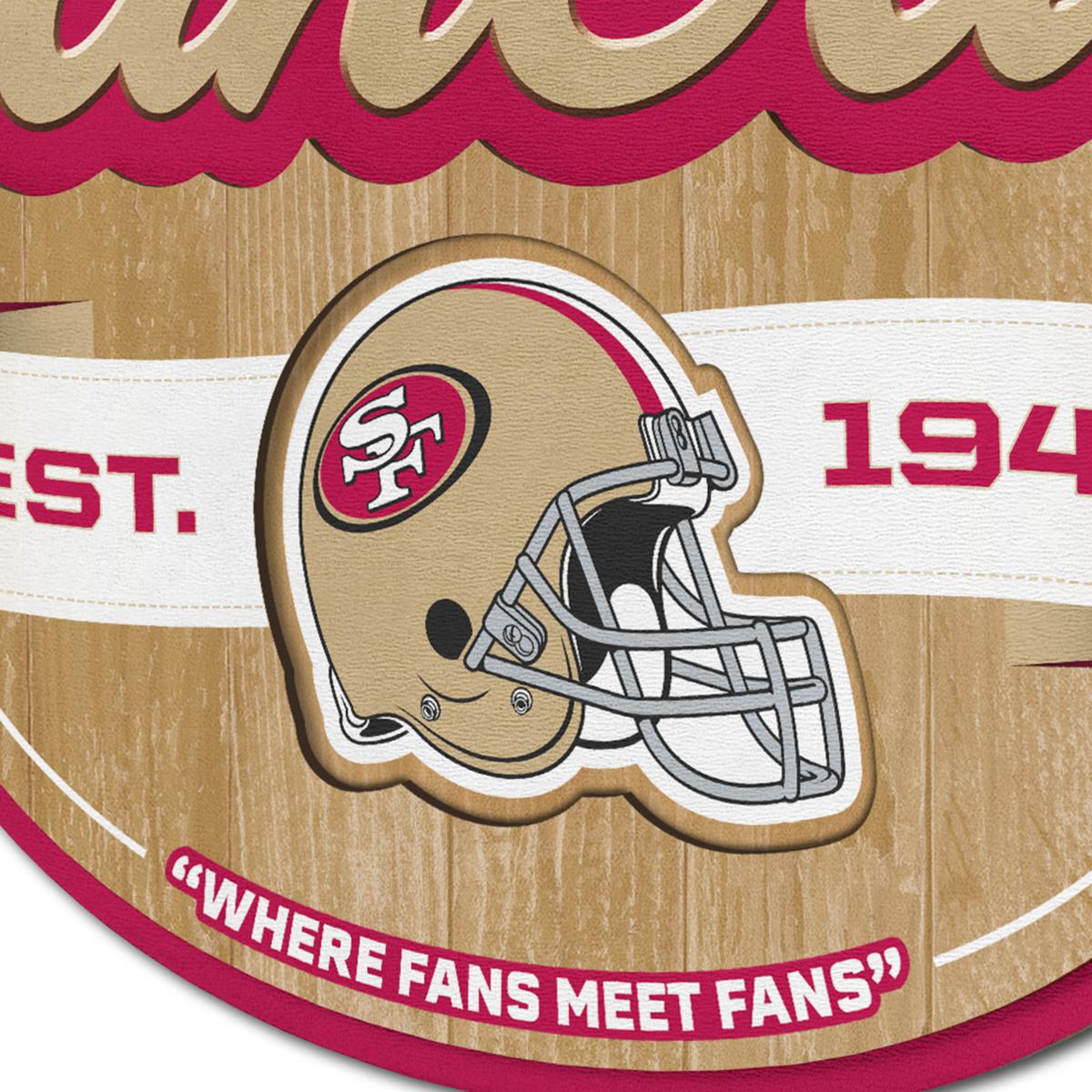 Letrero Madera Fan Cave 3D Sign 49Ers