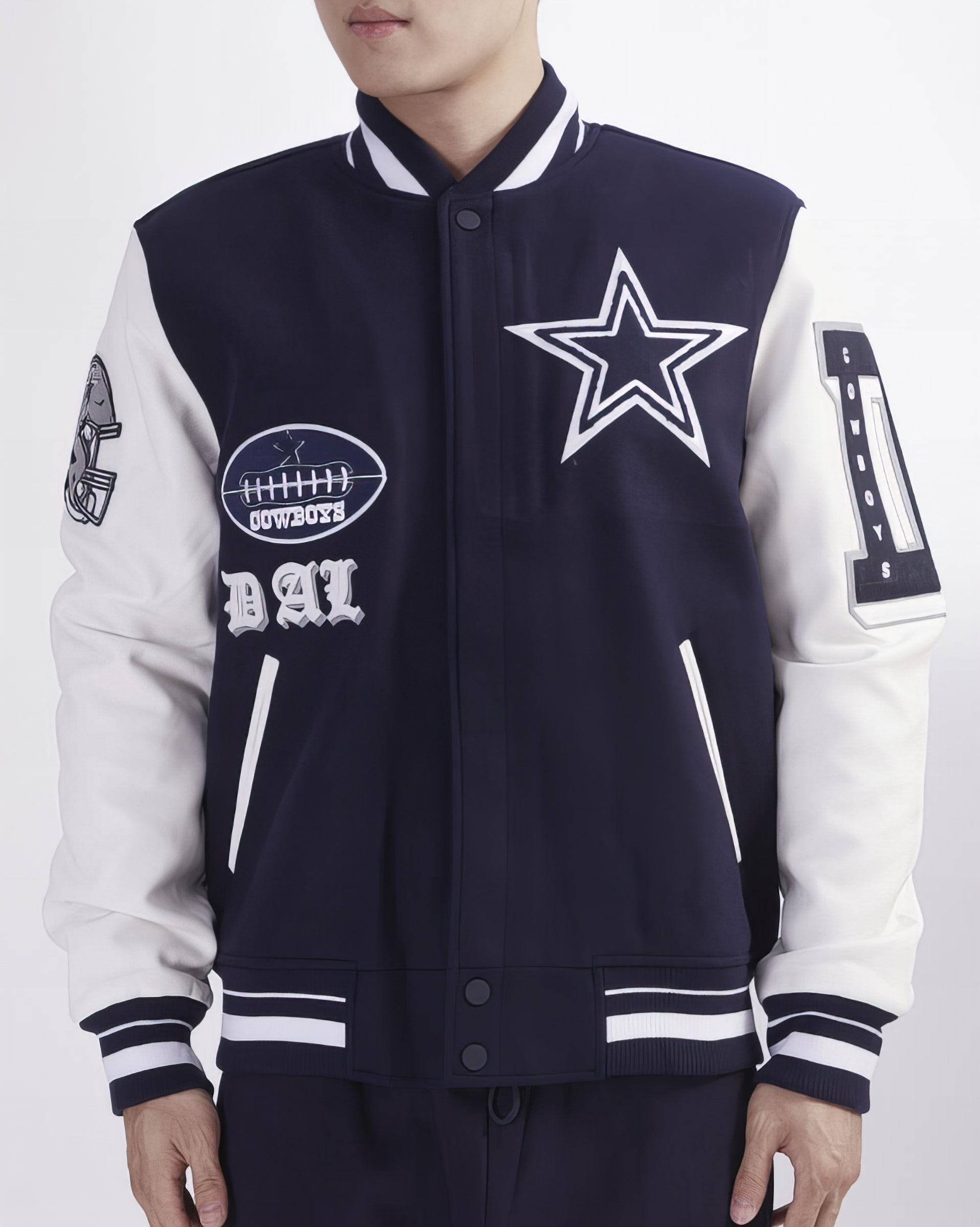 Chamarra Universitaria Lana Varsity Old Pro Standard Cowboys