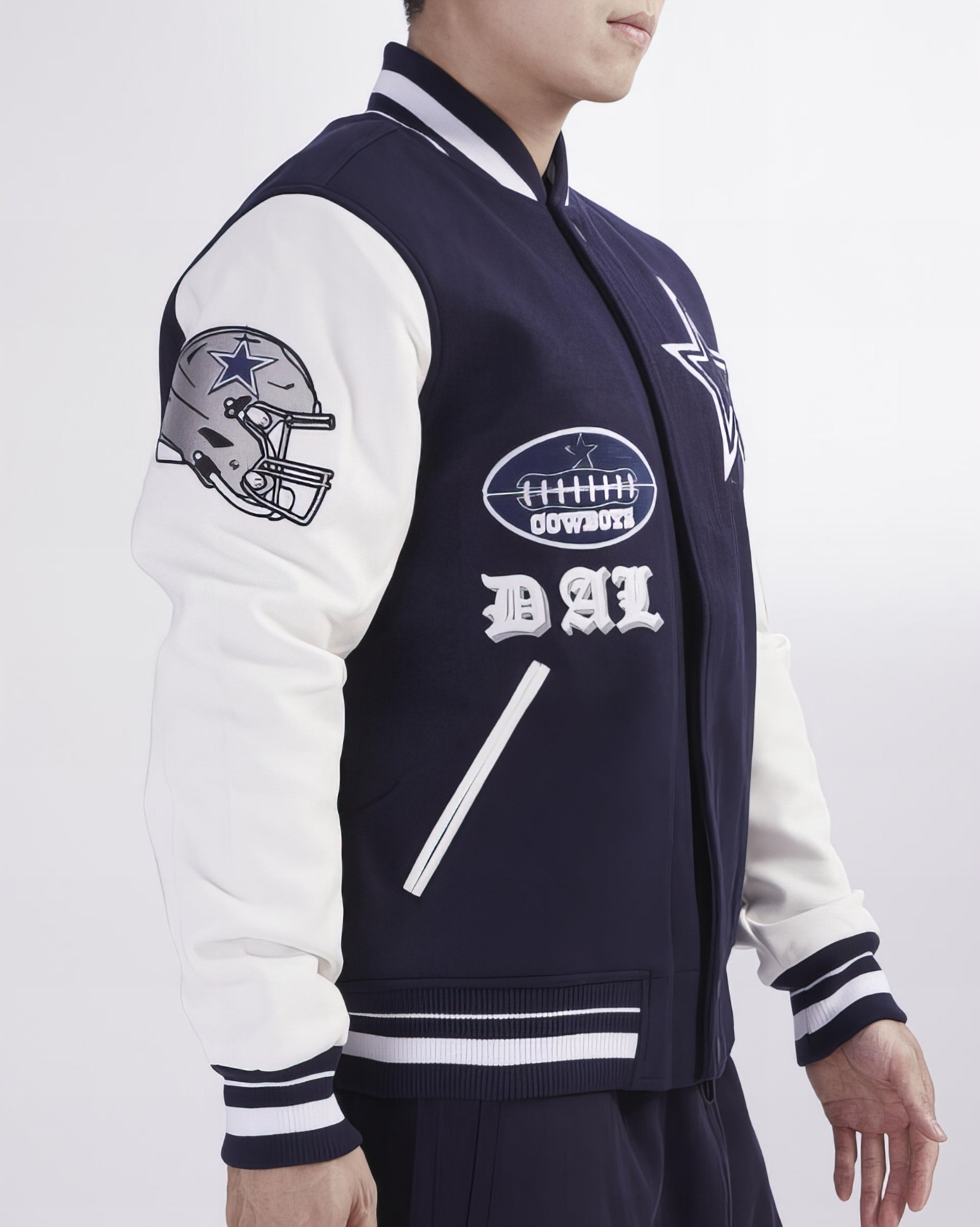 Chamarra Universitaria Lana Varsity Old Pro Standard Cowboys