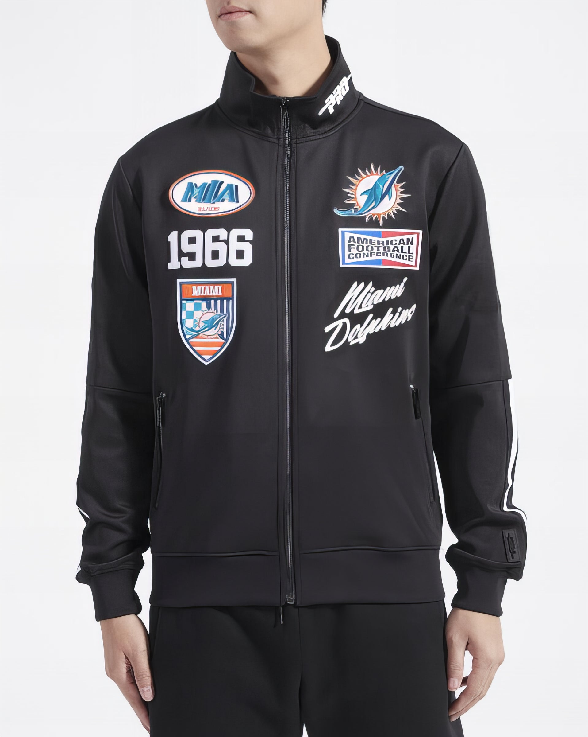 Chamarra Deportiva Fast Lane Pro Standard Miami Dolphins