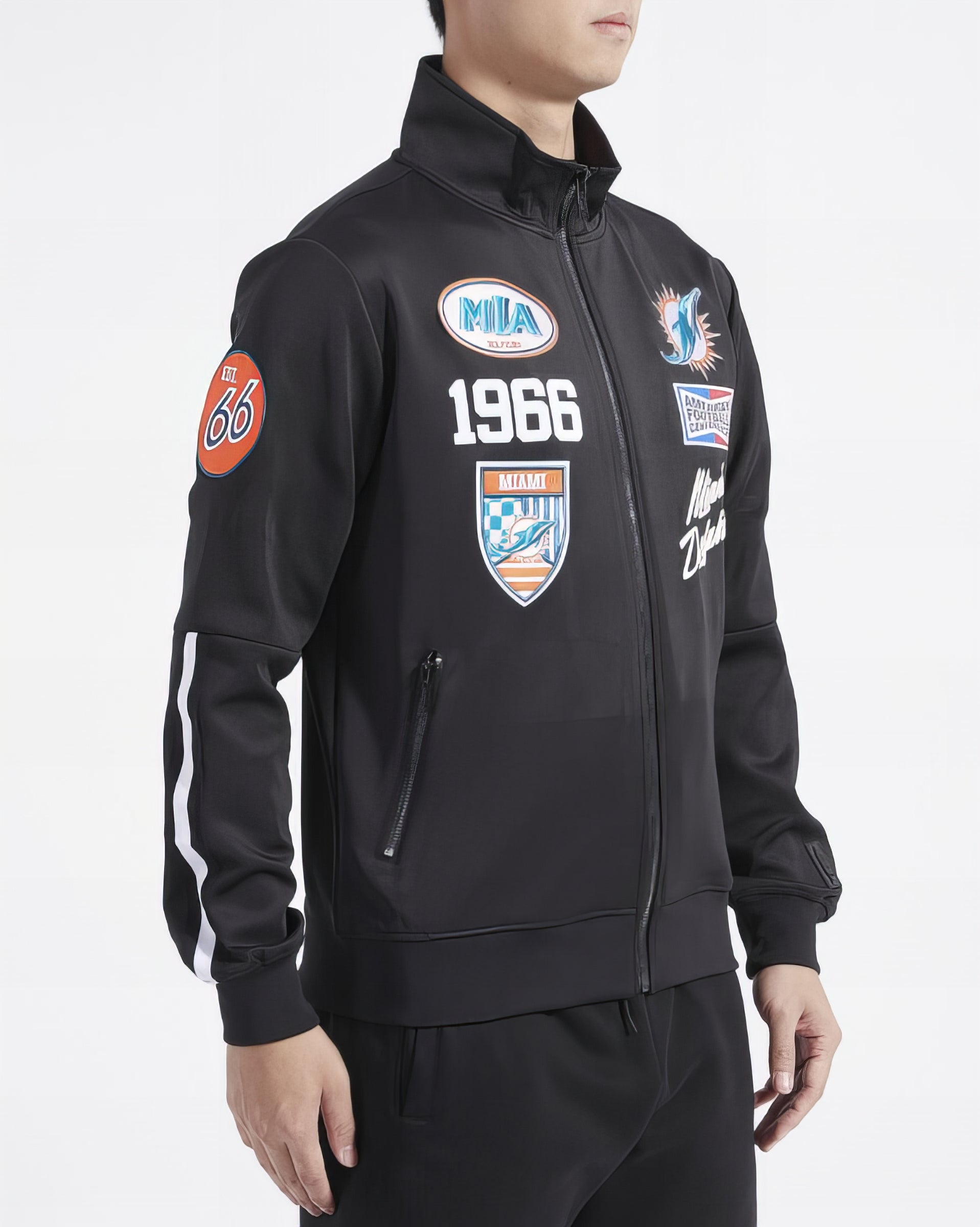 Chamarra Deportiva Fast Lane Pro Standard Miami Dolphins
