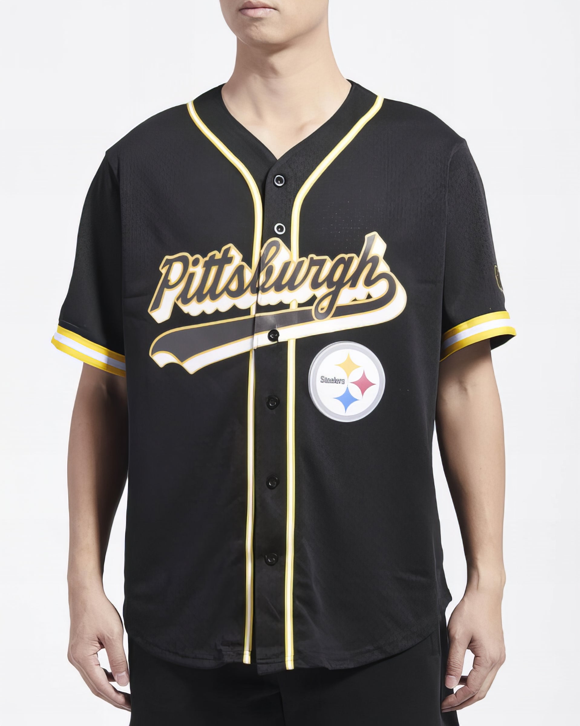 Camiseta De Béisbol Mesh Button Down Pro Standard Steelers