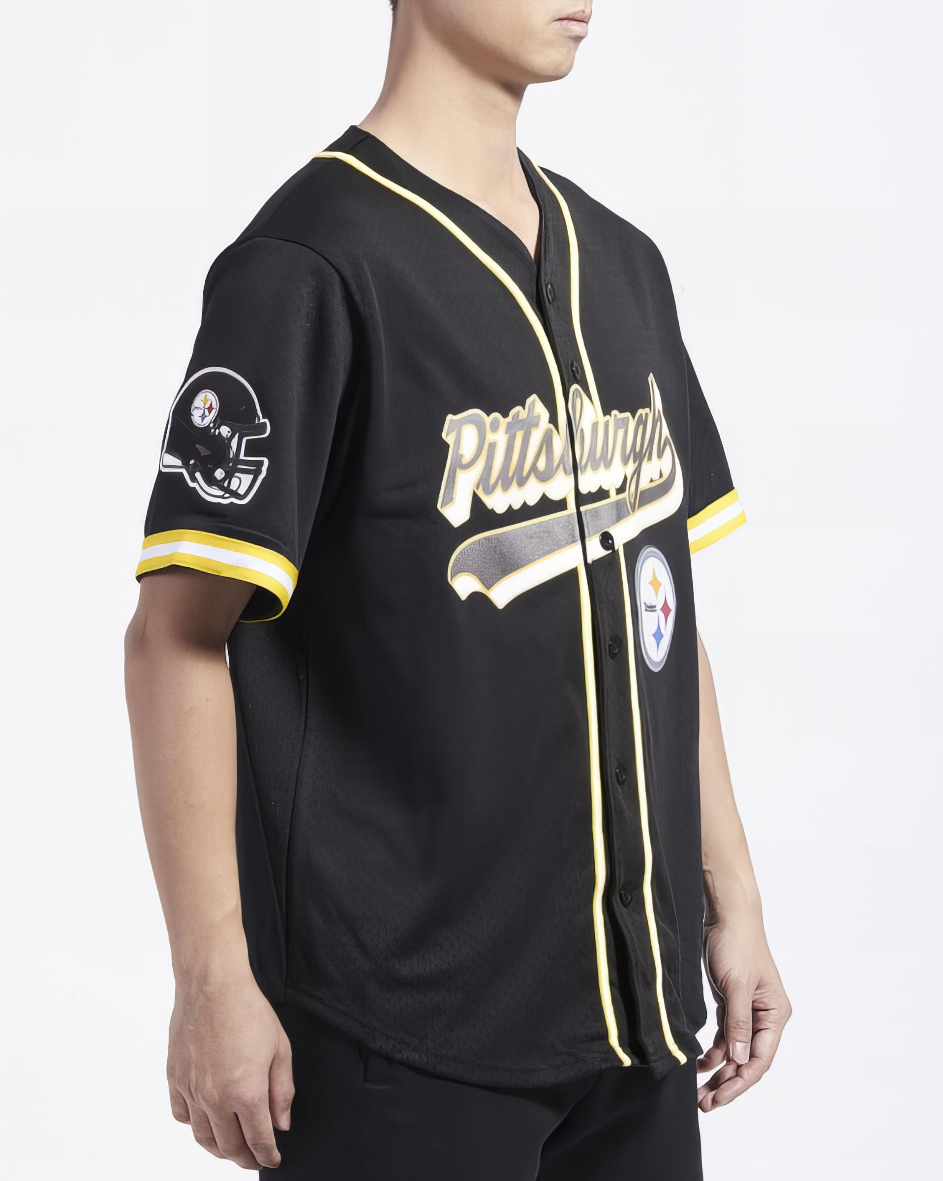 Camiseta De Béisbol Mesh Button Down Pro Standard Steelers