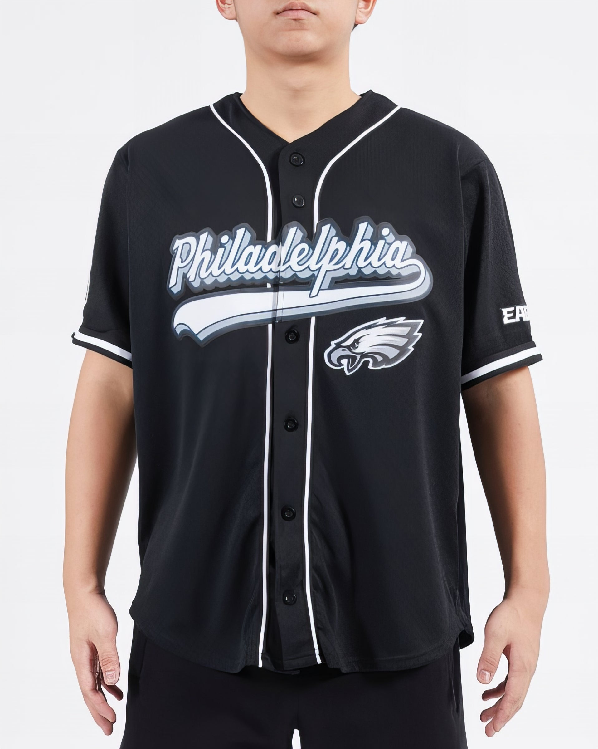 Camiseta De Béisbol Mesh Button Down Pro Standard Eagles