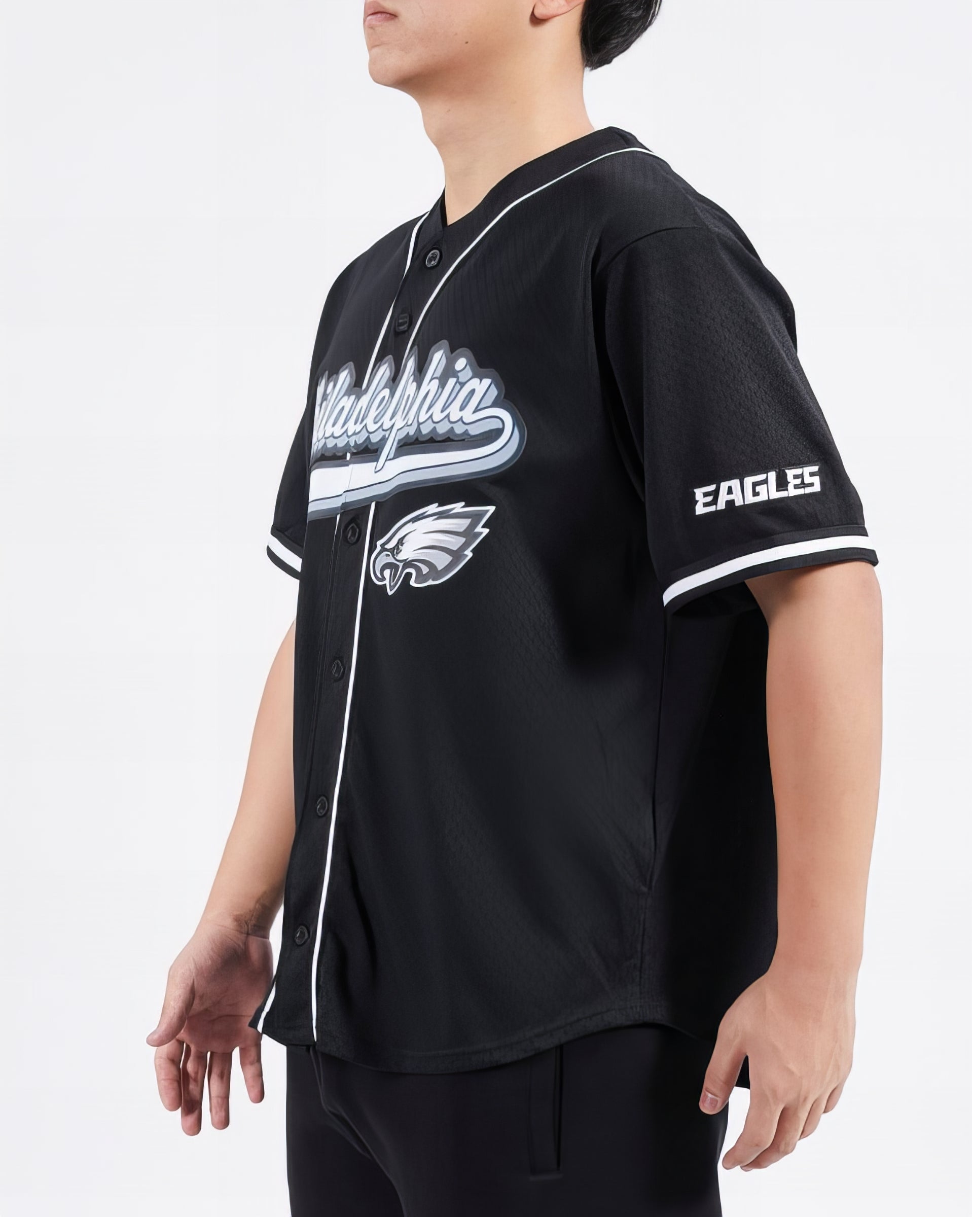 Camiseta De Béisbol Mesh Button Down Pro Standard Eagles