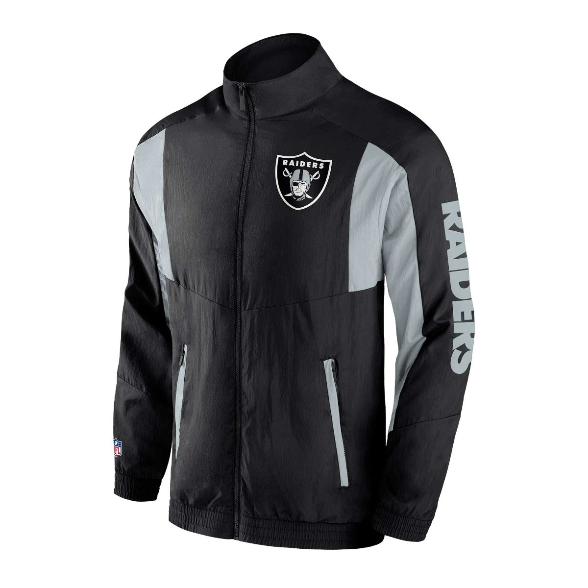 Chamarra Fanatics Woven Track Las Vegas Raiders
